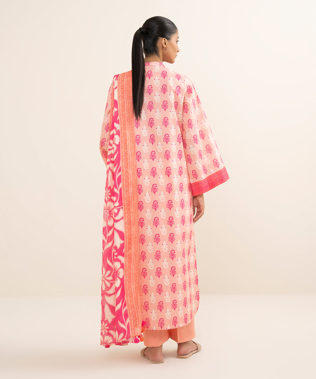 Women's Unstitched Lawn Printed Multi 3 Piece Suit