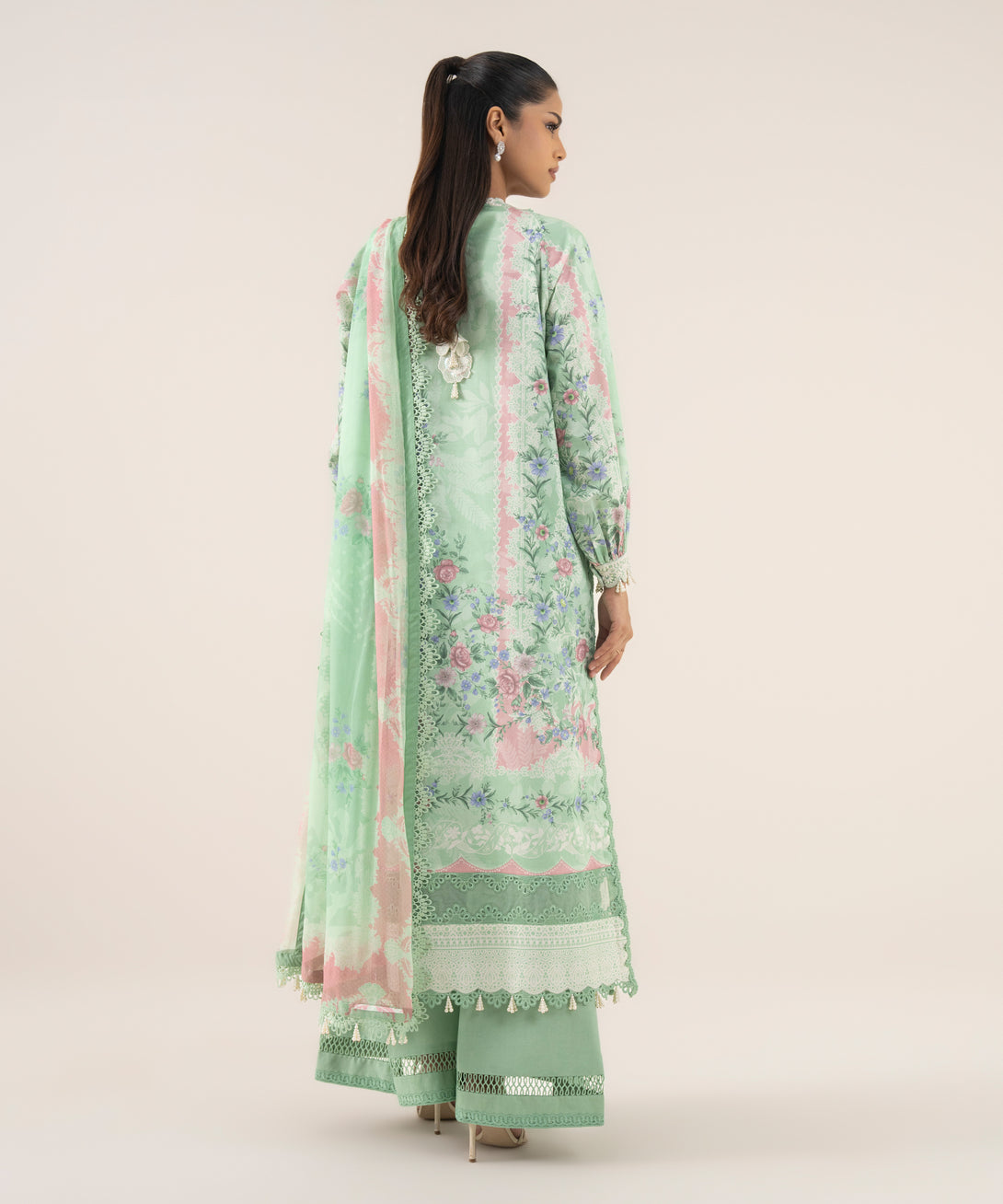 Women's Unstitched Pima Lawn Printed Three Piece Suit