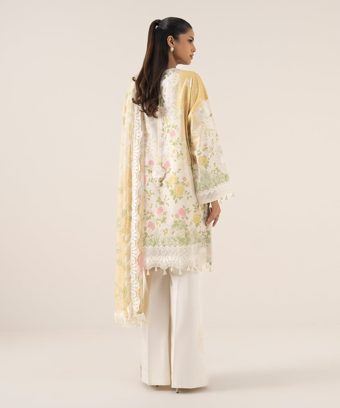 Women's Unstitched Pima Lawn Printed Three Piece Suit