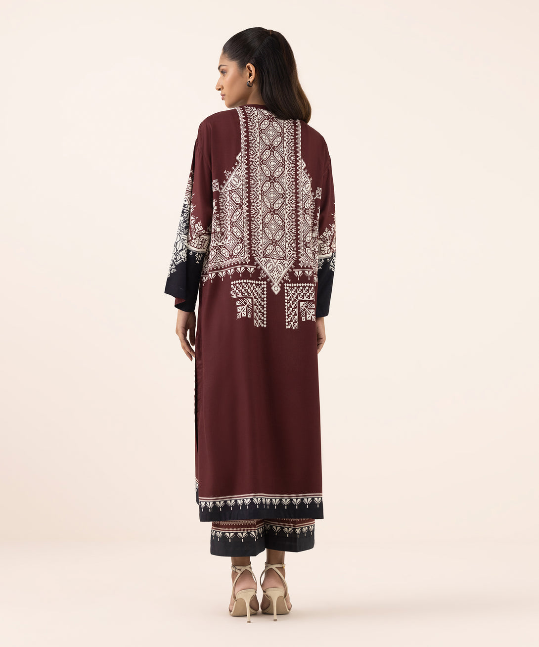 Women's RTW Arabic Lawn Red Printed Boxy Shirt