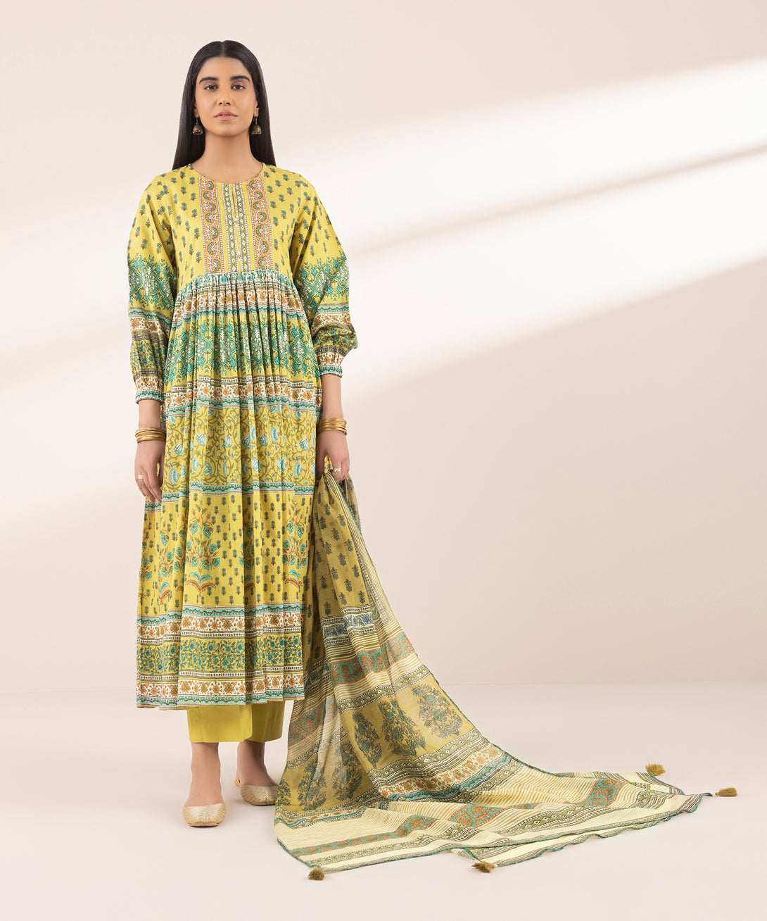 Tussar Silk Multi Printed Dupatta
