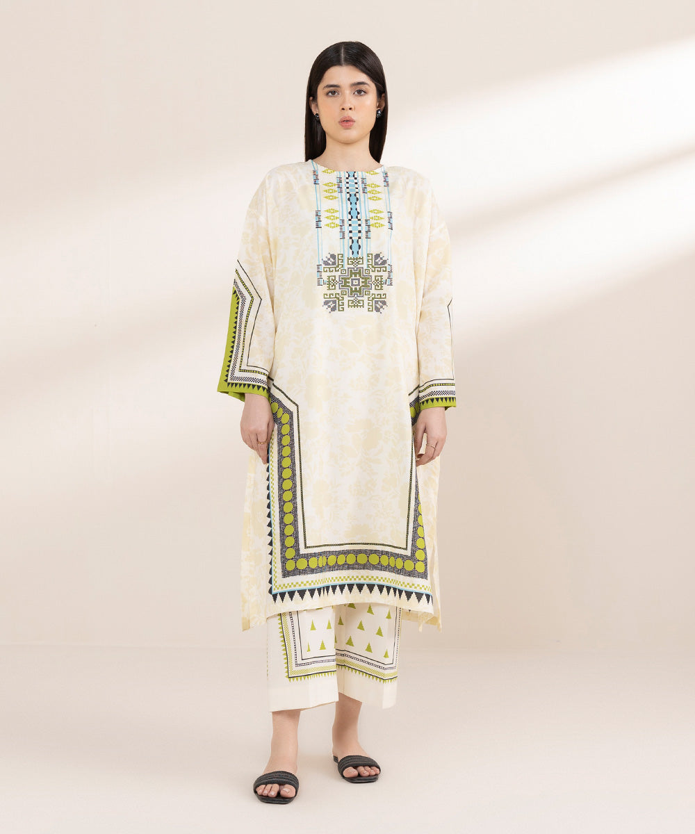 Women's RTW Cambric Multi Printed Boxy Shirt