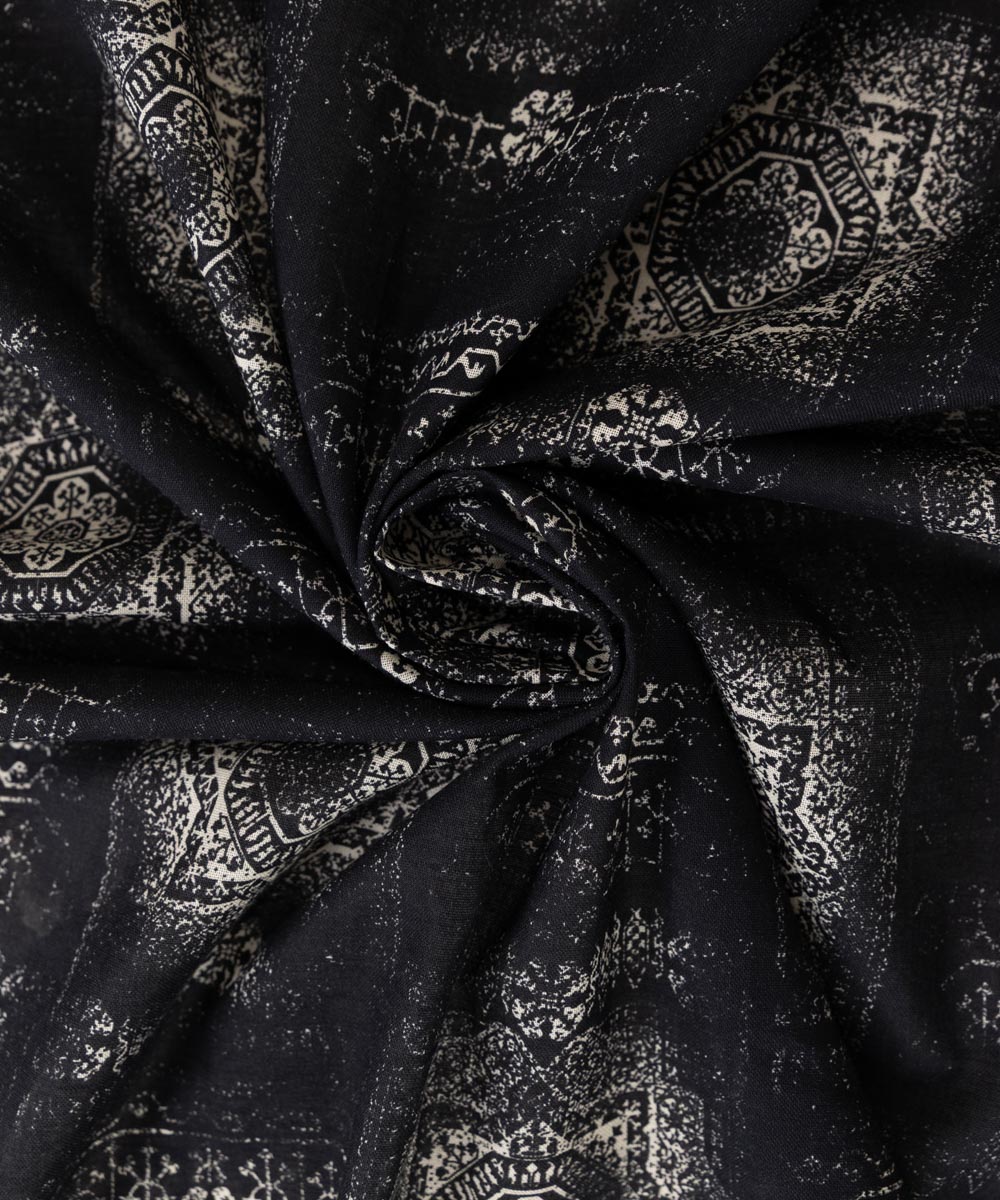 Khaddar Black Printed Dupatta