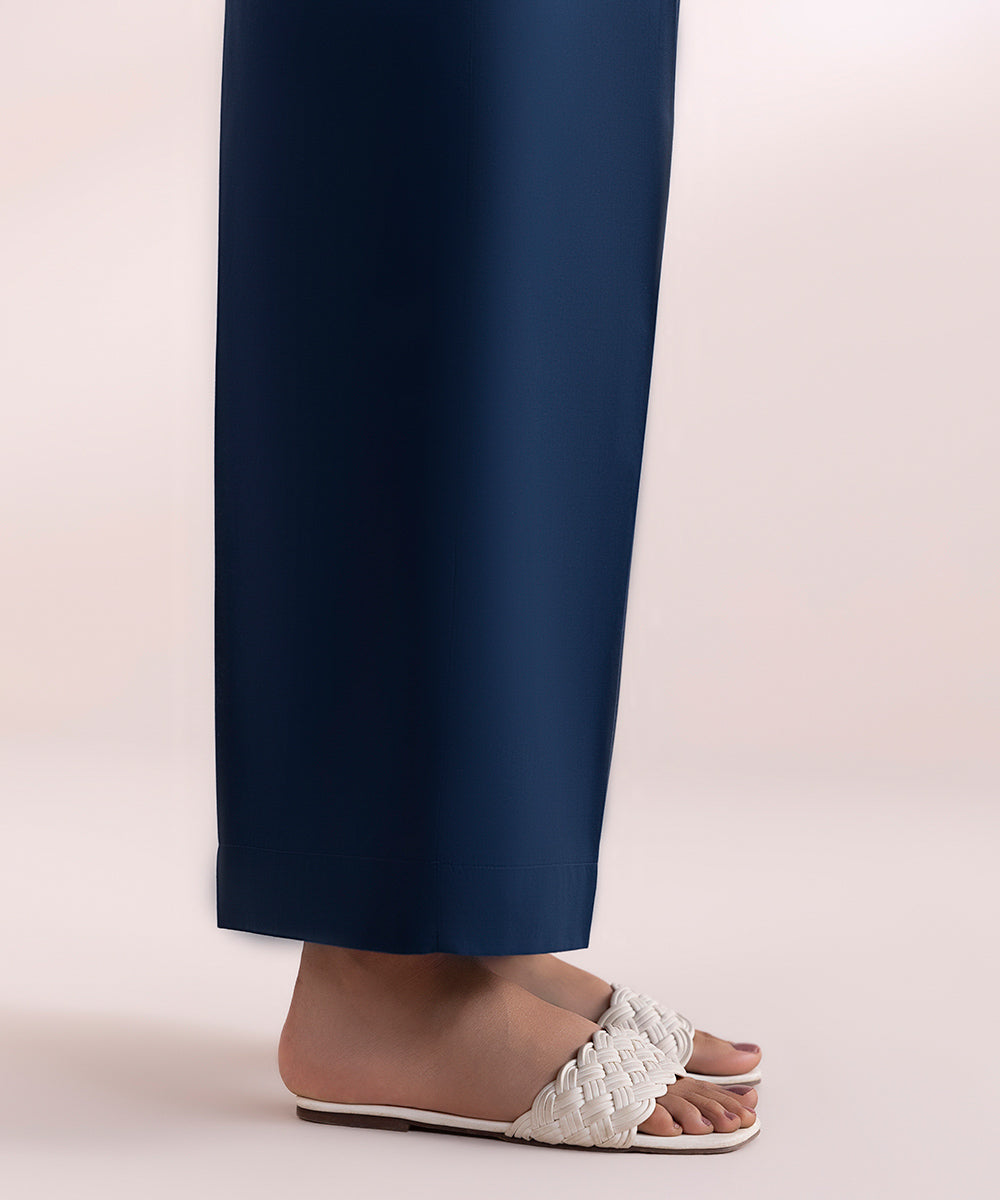 Women's Pret Cambric Blue Solid Culottes