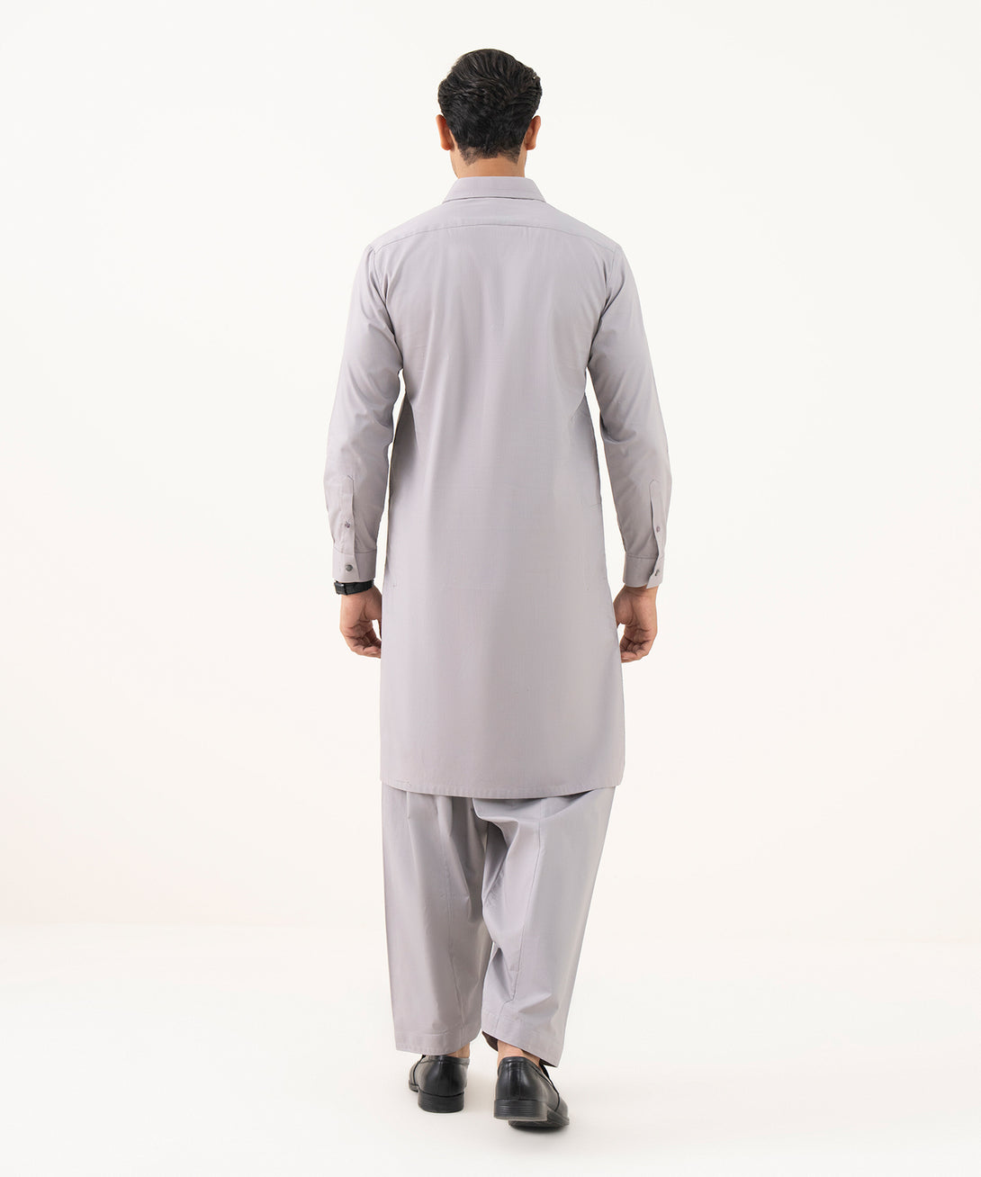 Men's 100% Cotton Plain Soft Grey Kurta Shalwar