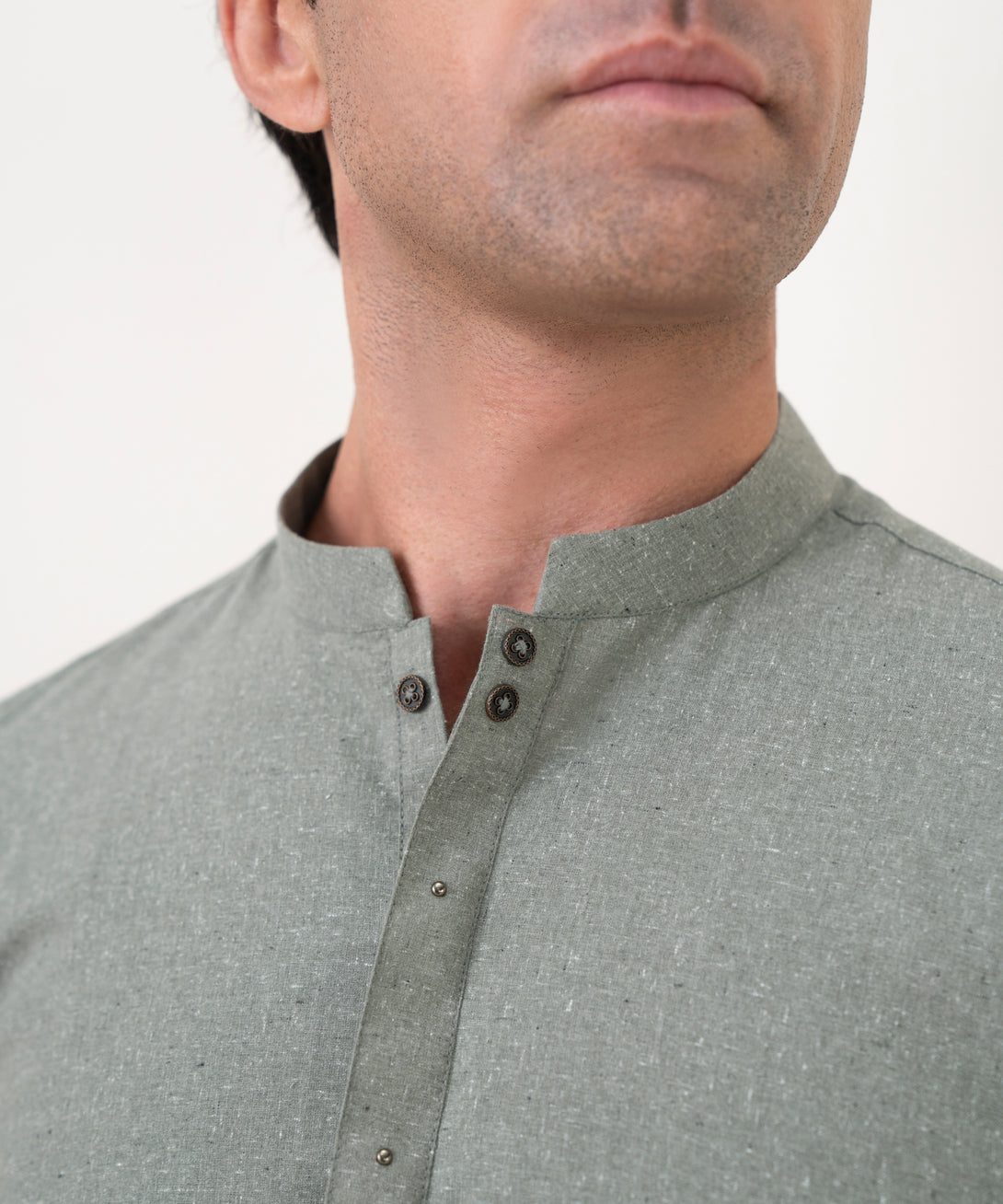 Men's Viscose Plain Green Kurta Trousers