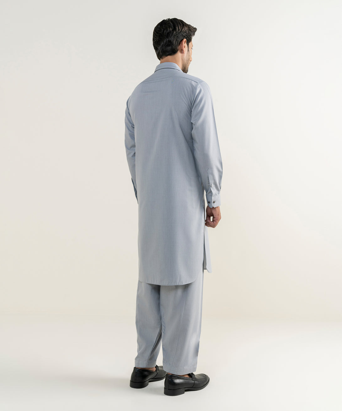 Men's Viscose Plain Grey Kameez Shalwar