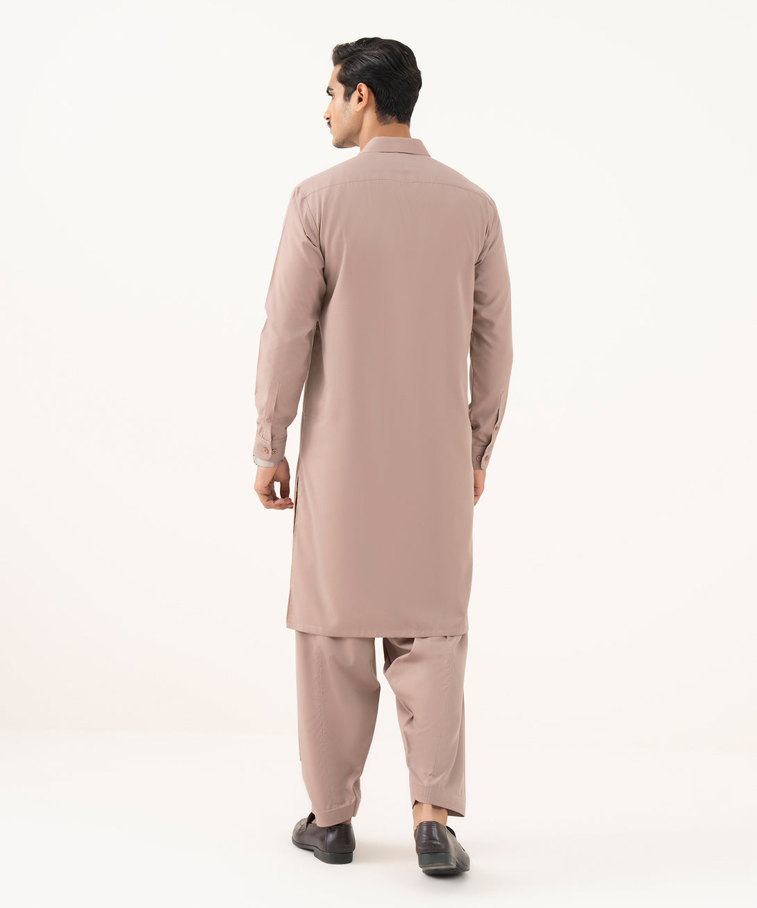 Men's Oxford Embroidered Mauve Kurta Shalwar