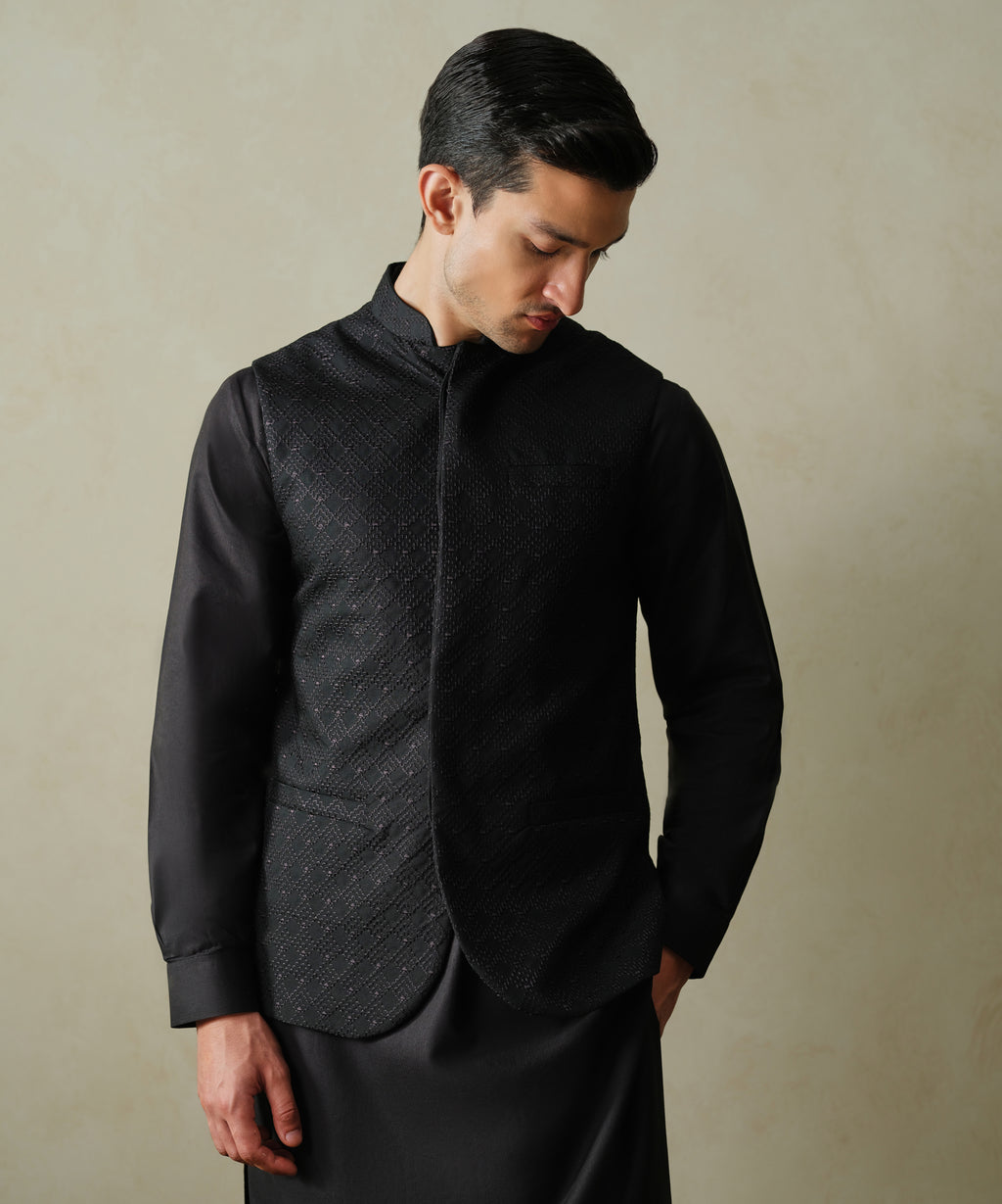 Embroidered Wash & Wear Waistcoat