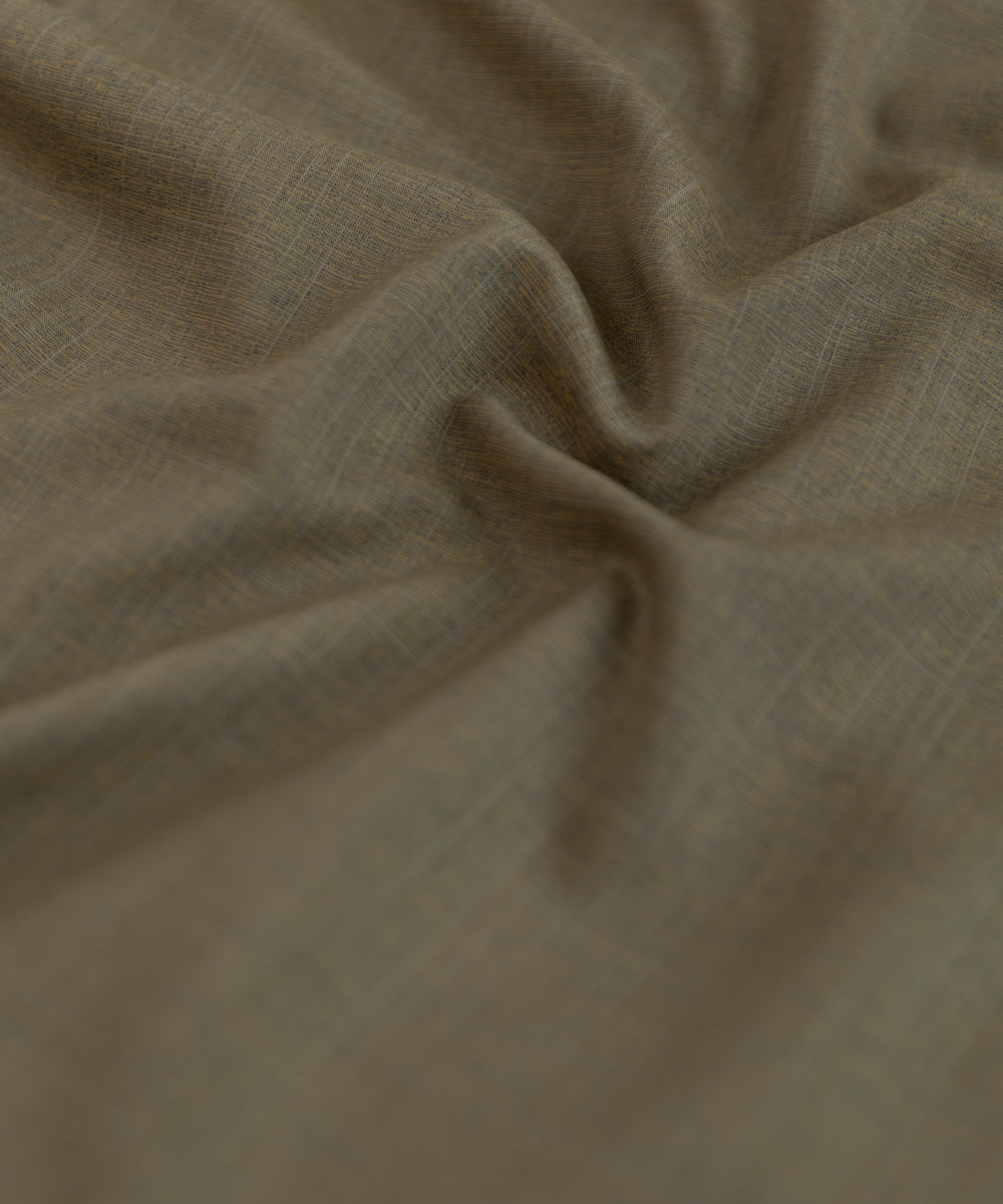 Men's Unstitched Wash & Wear Fancy Fabric Caramel Full Suit Fabric