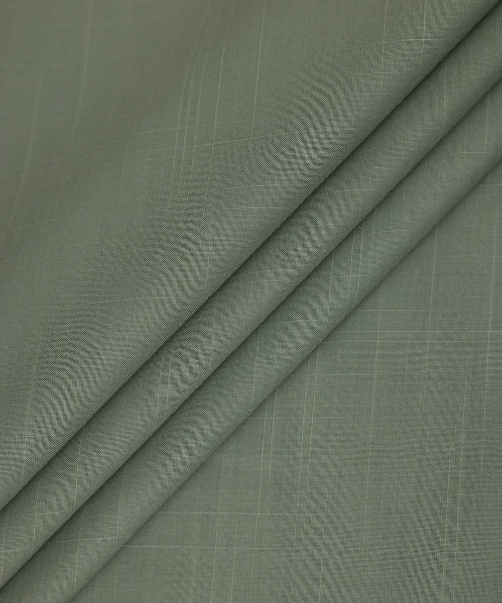 Men's Unstitched Premium Wash and Wear Olive Full Suit Fabric