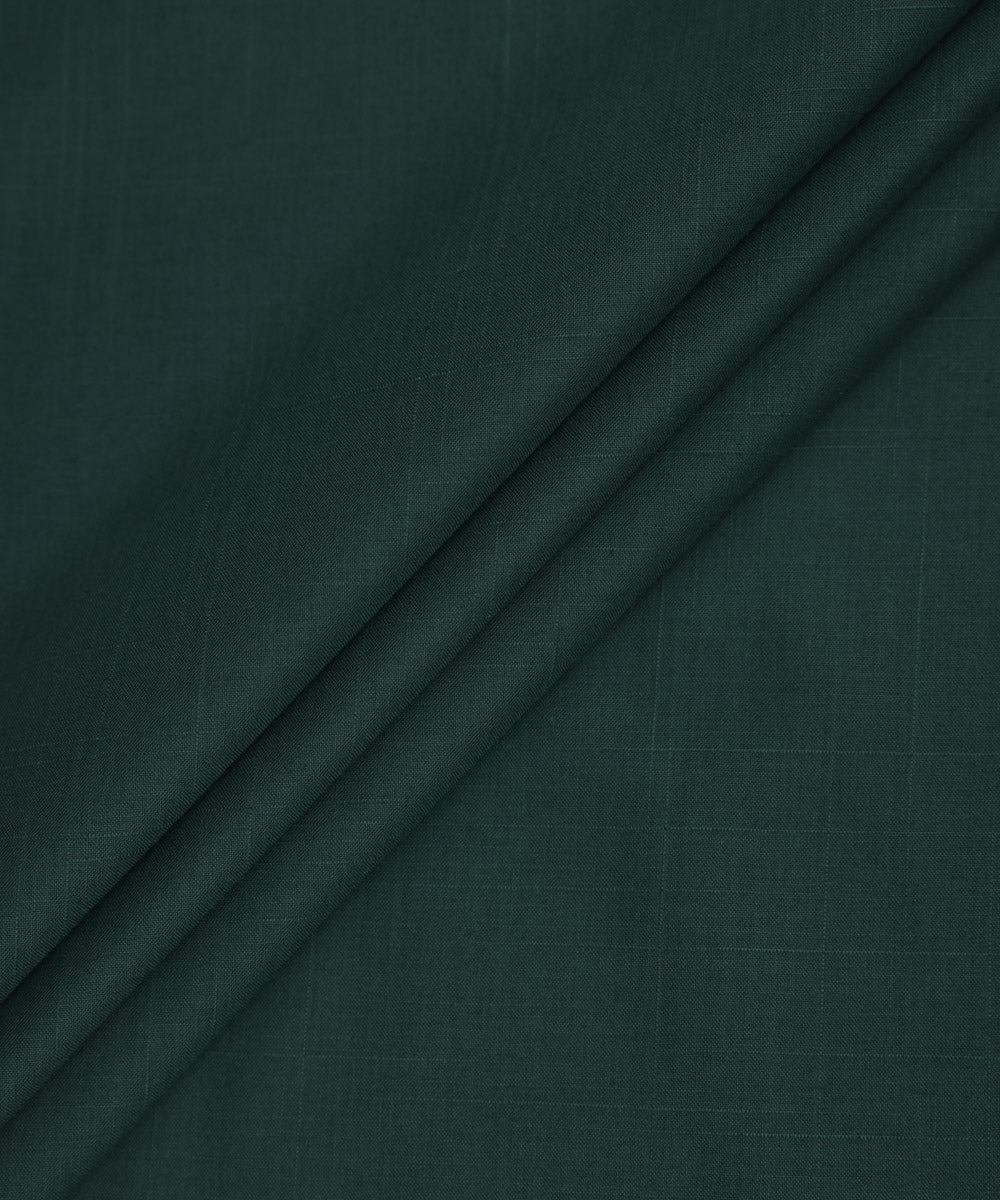 Men's Unstitched Premium Wash and Wear  Green Full Suit Fabric