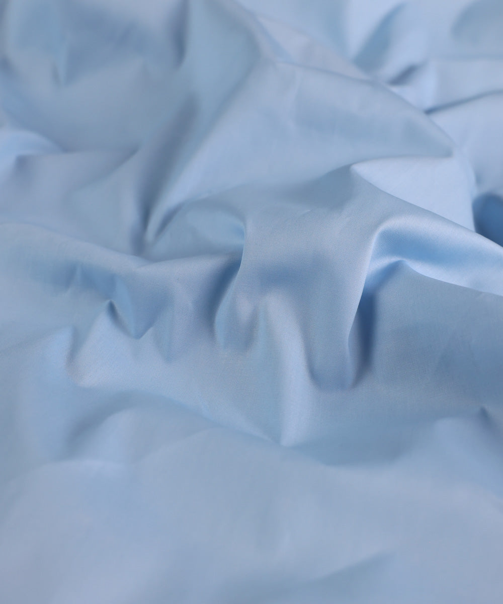 Men's Unstitched Premium Latha  Blue Full Suit Fabric