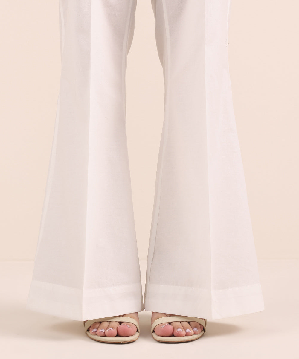 Women's Pret Cambric White Dyed Boot cut Pants