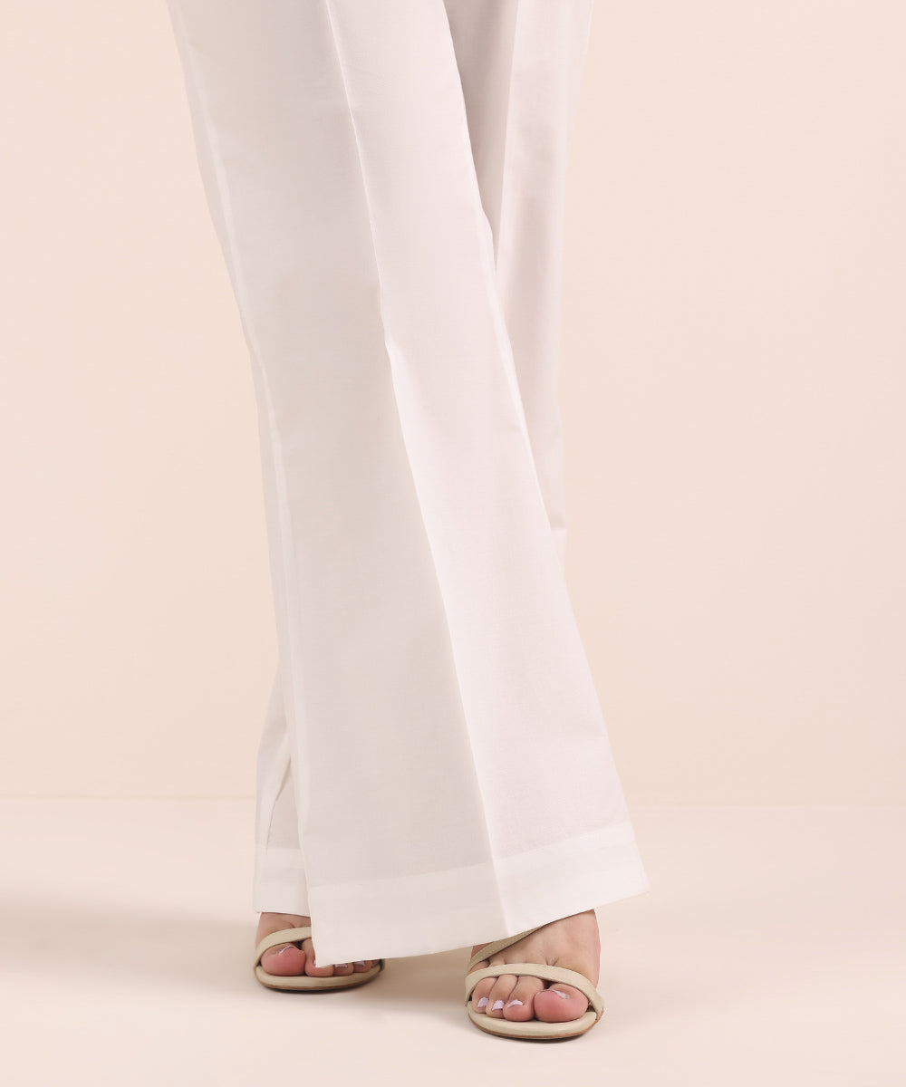 Women's Pret Cambric White Dyed Boot cut Pants