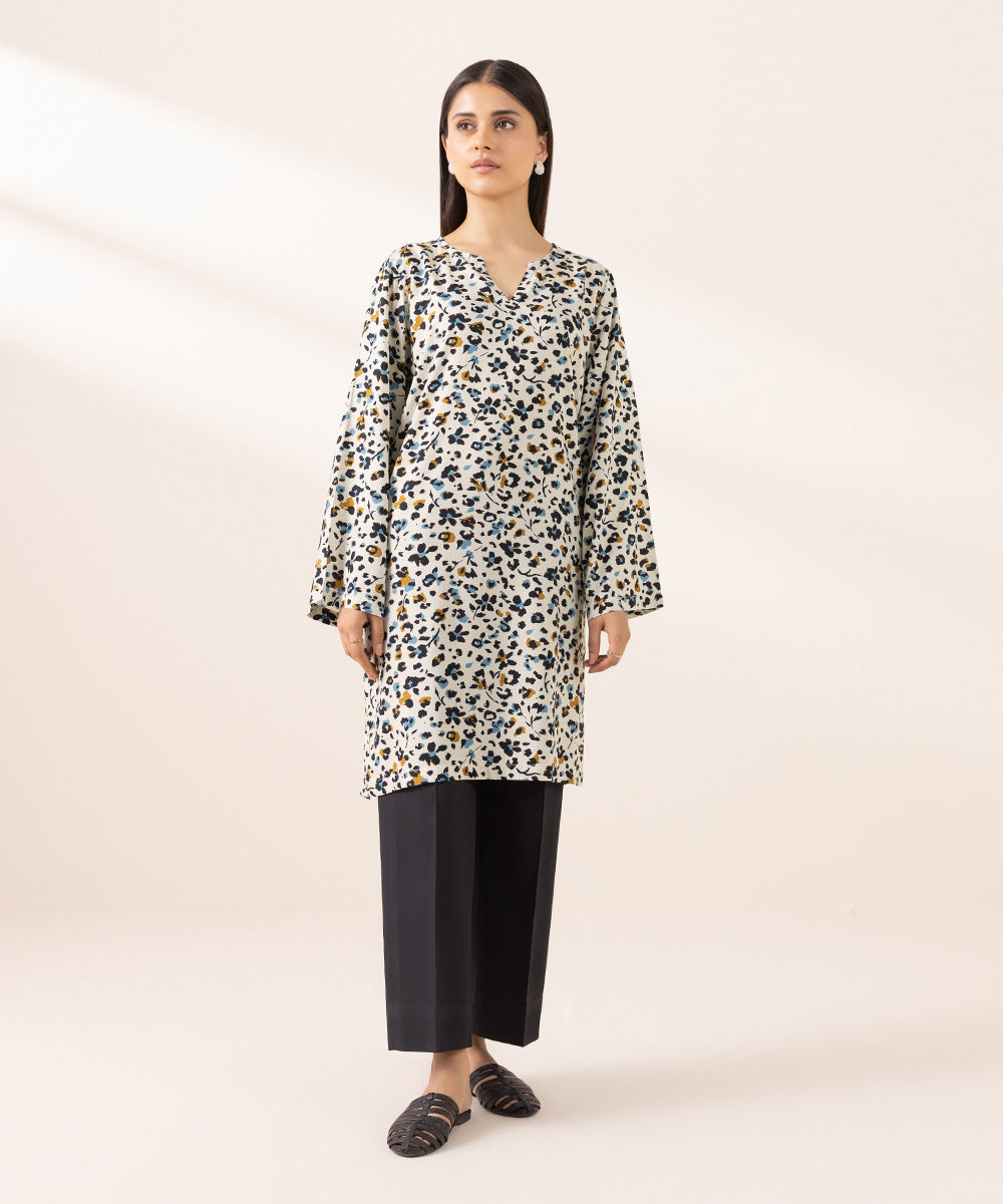 Women's Pret Arabic Lawn Printed Multi Straight Shirt