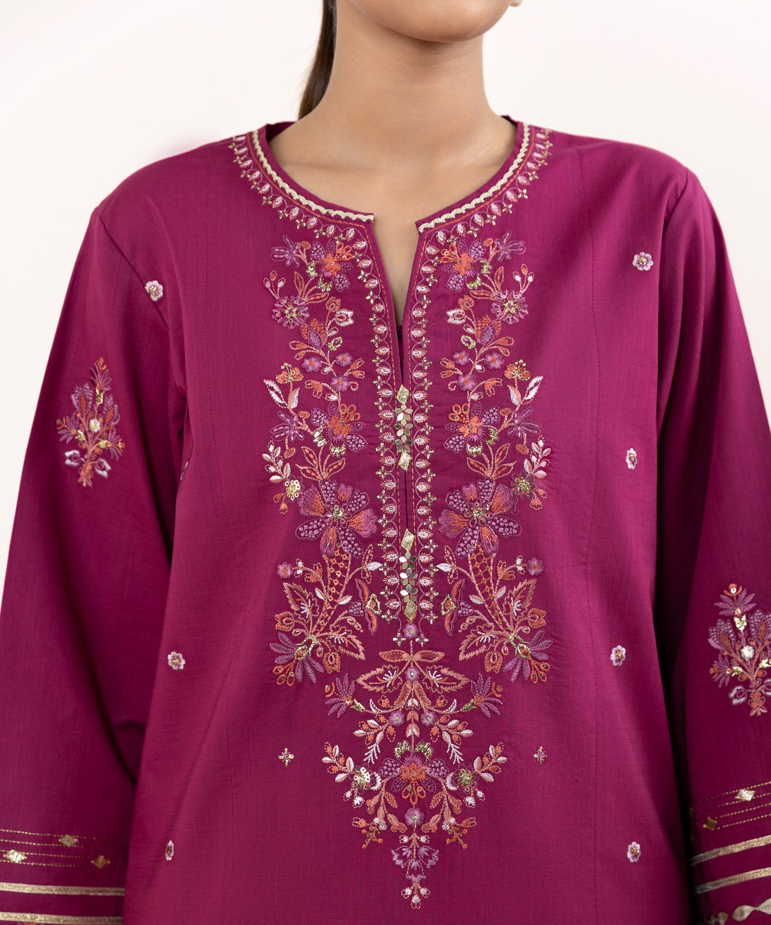 Women's Unstitched Cross Hatch Dyed Three Piece Suit