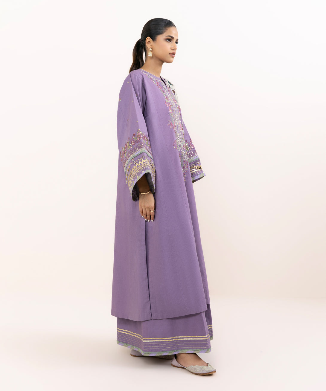 Women's Unstitched Cross Hatch Dyed Three Piece Suit