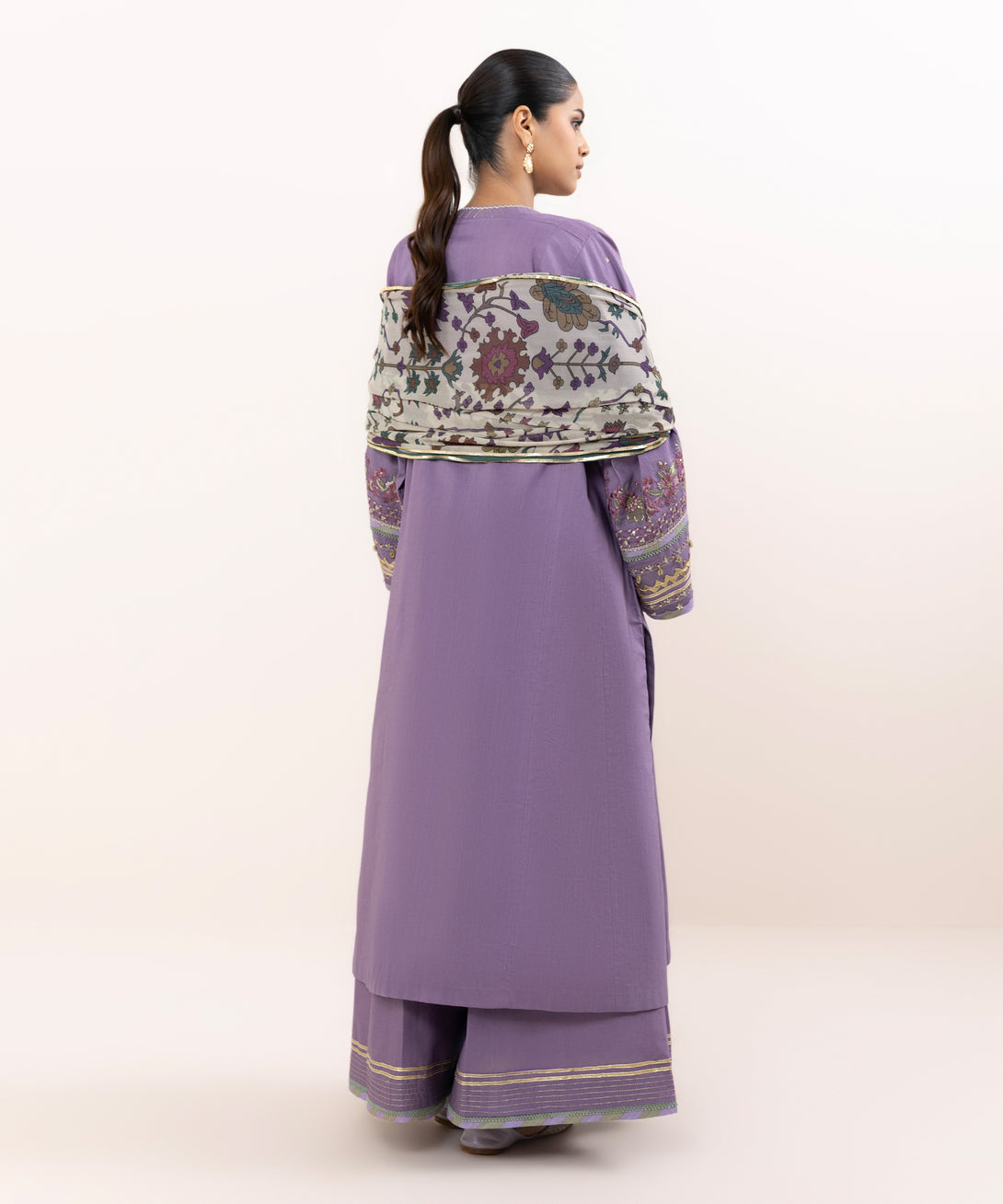 Women's Unstitched Cross Hatch Dyed Three Piece Suit