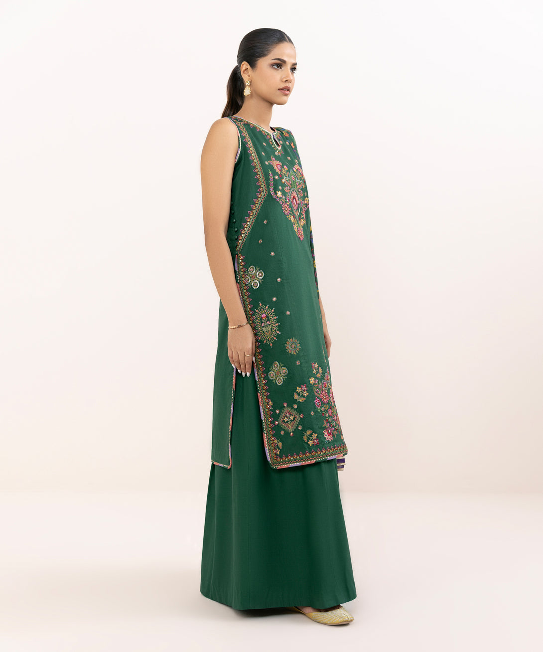 Women's Unstitched Cross Hatch Dyed Three Piece Suit