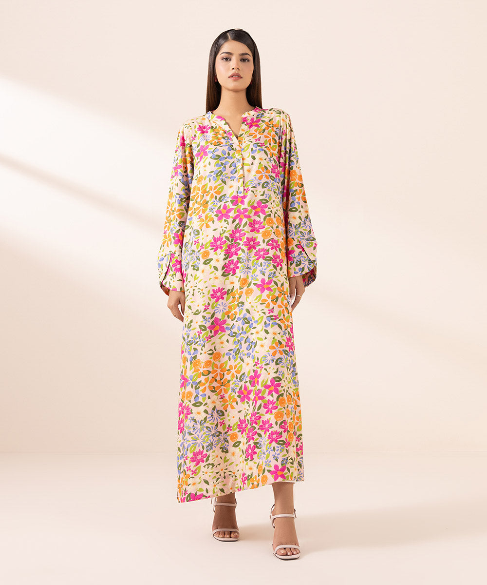 Women's Pret Arabic Lawn Multi Printed A-Line Shirt