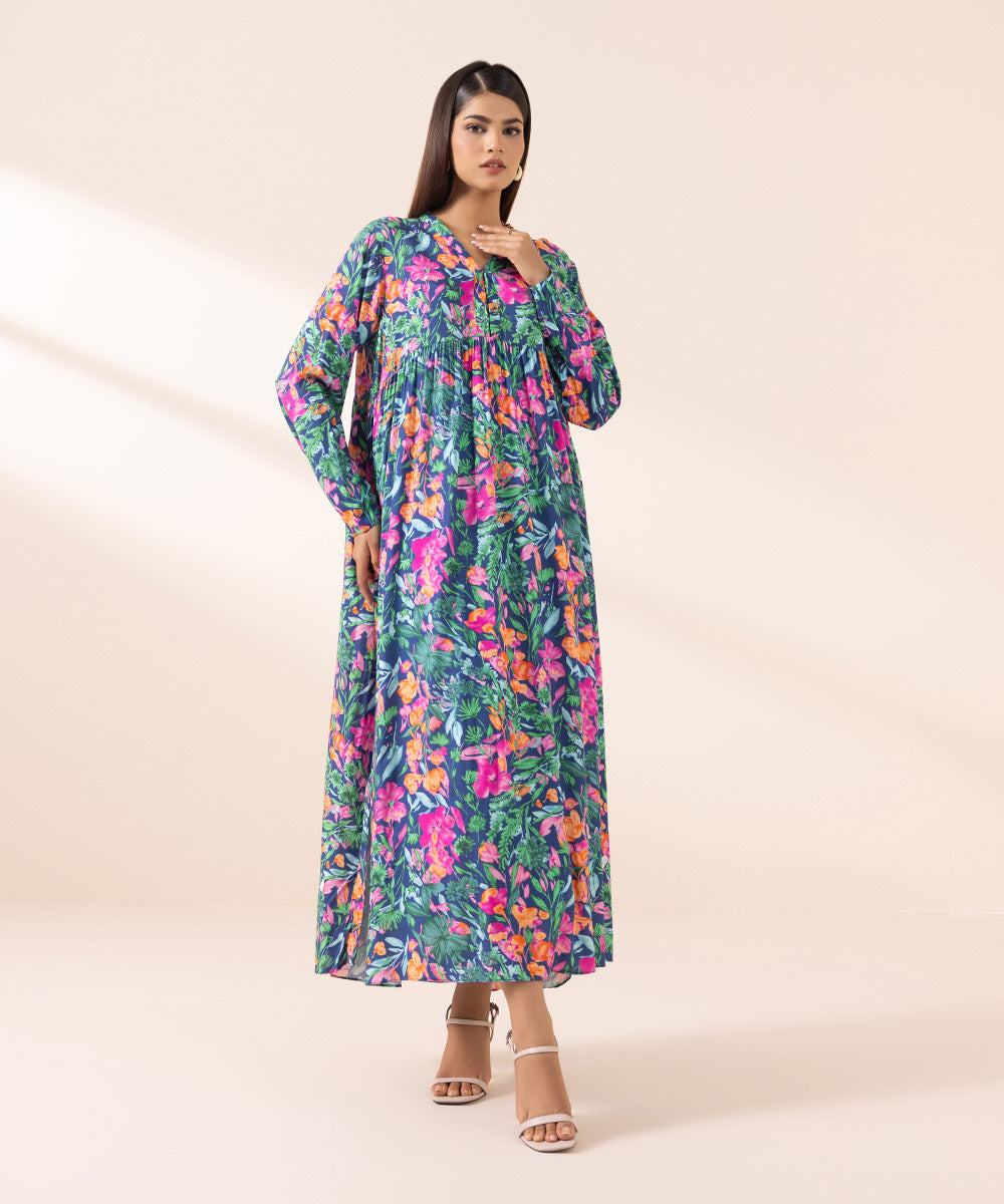 Women's Pret Arabic Lawn Multi Printed A-Line Shirt