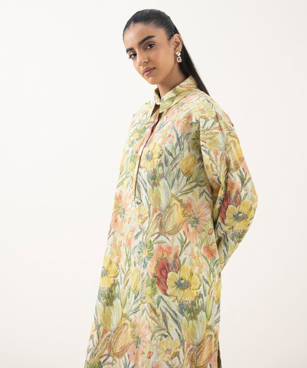 Printed Seersucker Shirt