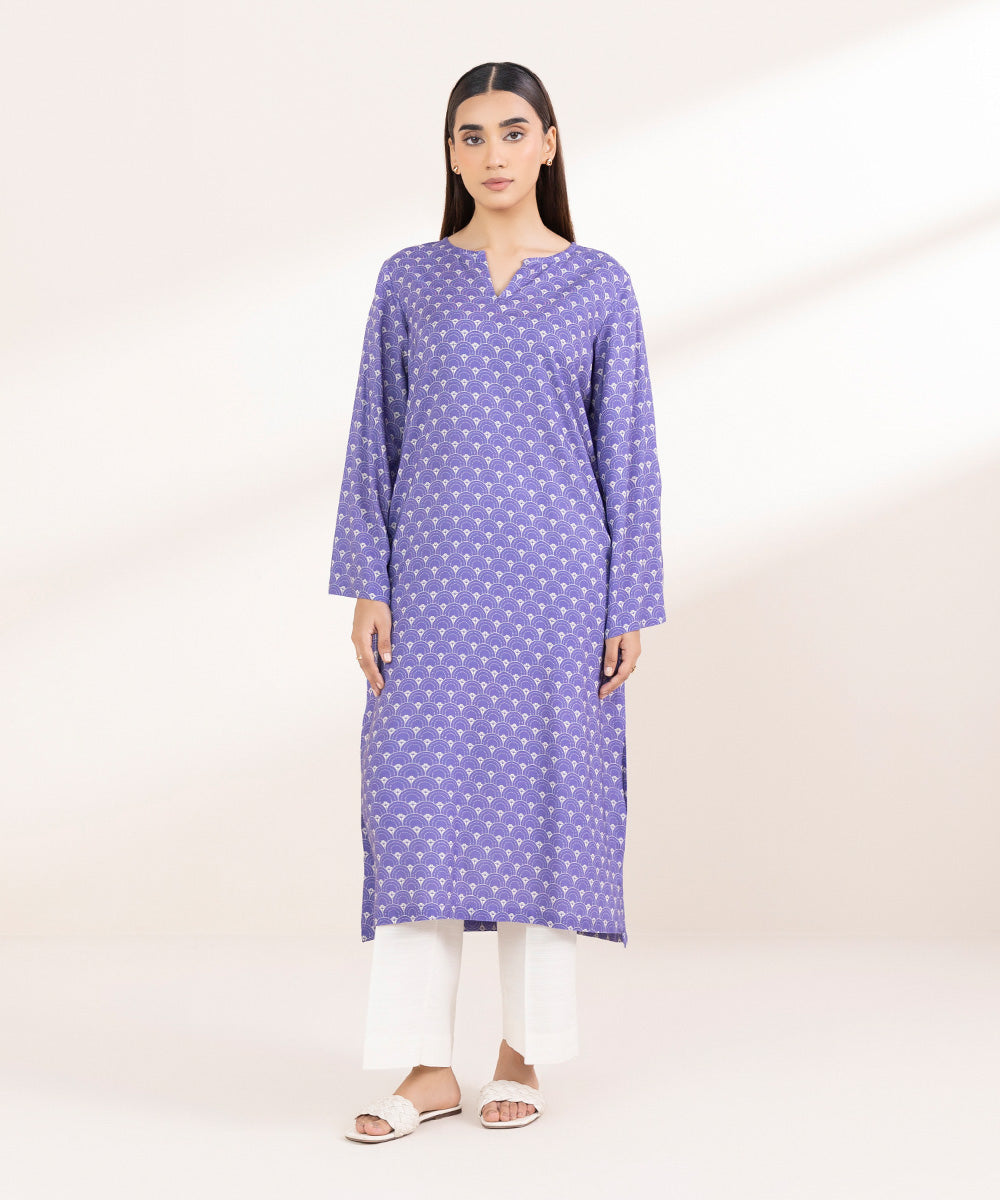 Women's Pret Linen Printed Iris A-Line Shirt