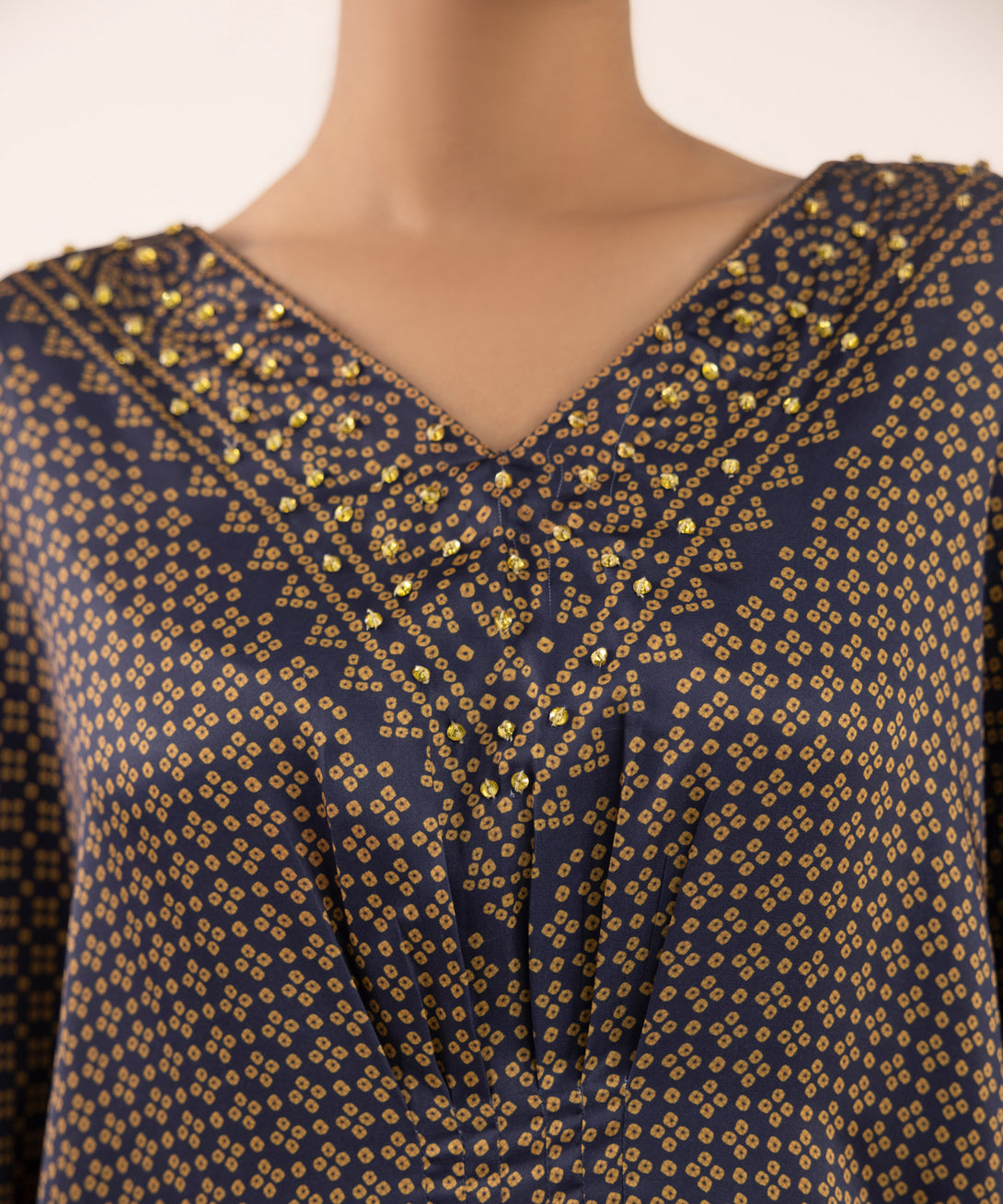Women's RTW Blended Satin Multi Printed Kaftan