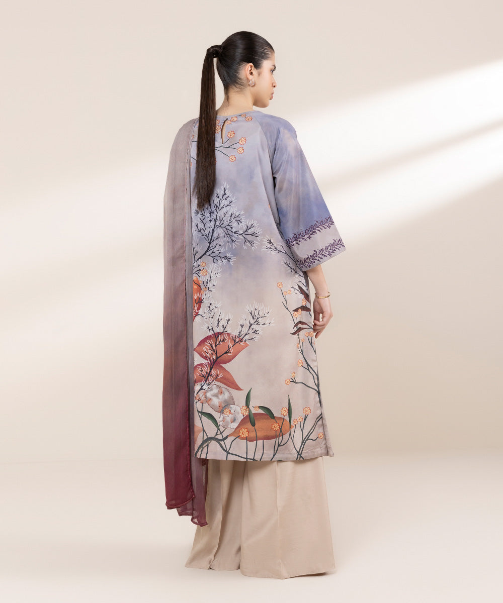 Women's RTW Blended Grip Multi Printed Three Piece Suit