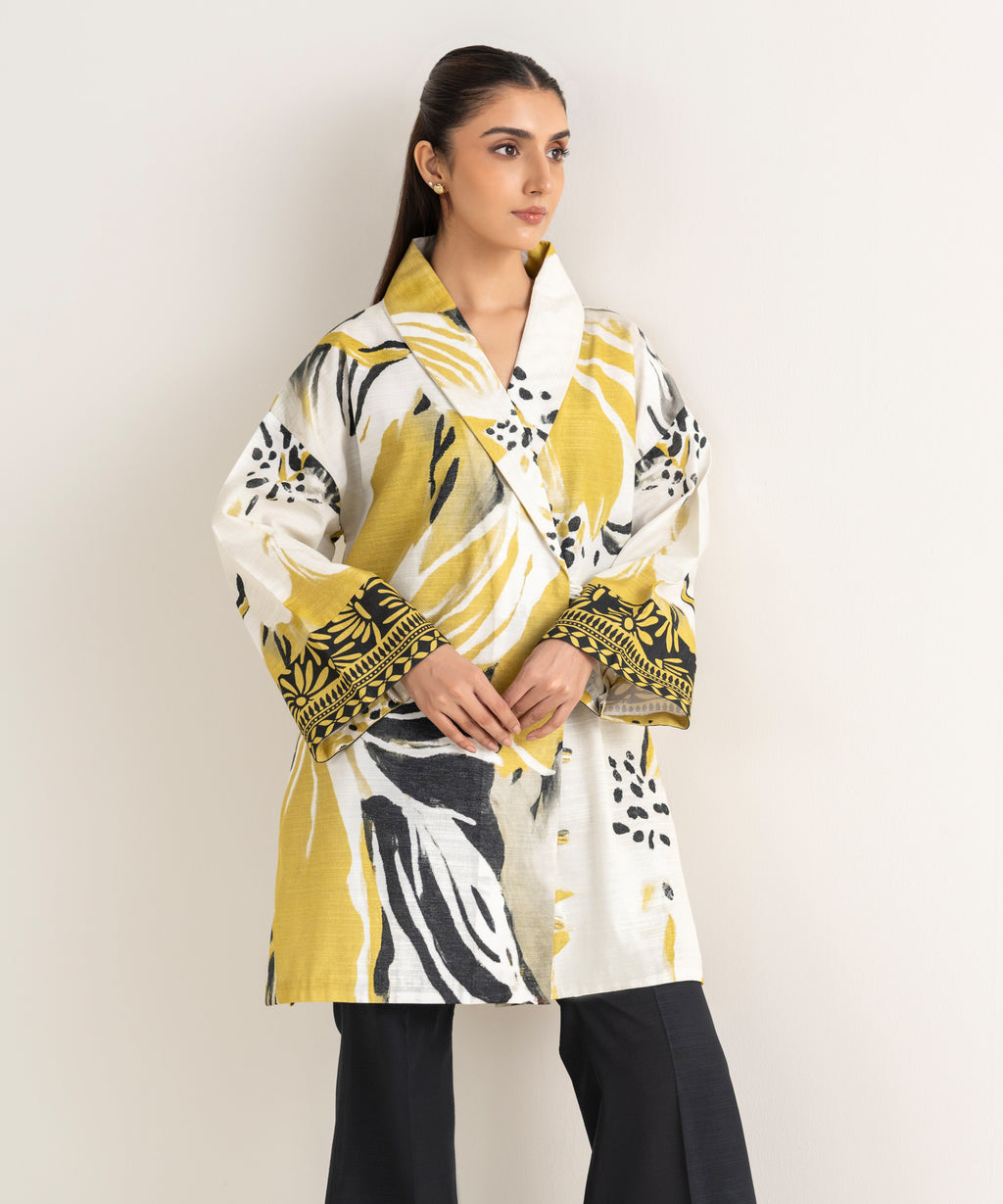 Printed Khaddar Shirt