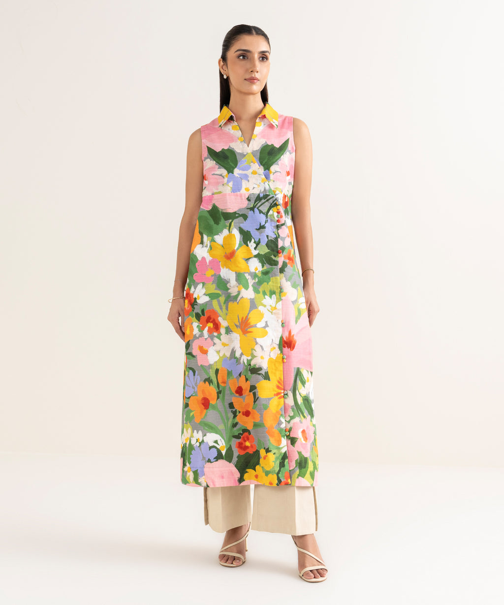 Printed Khaddar Shirt