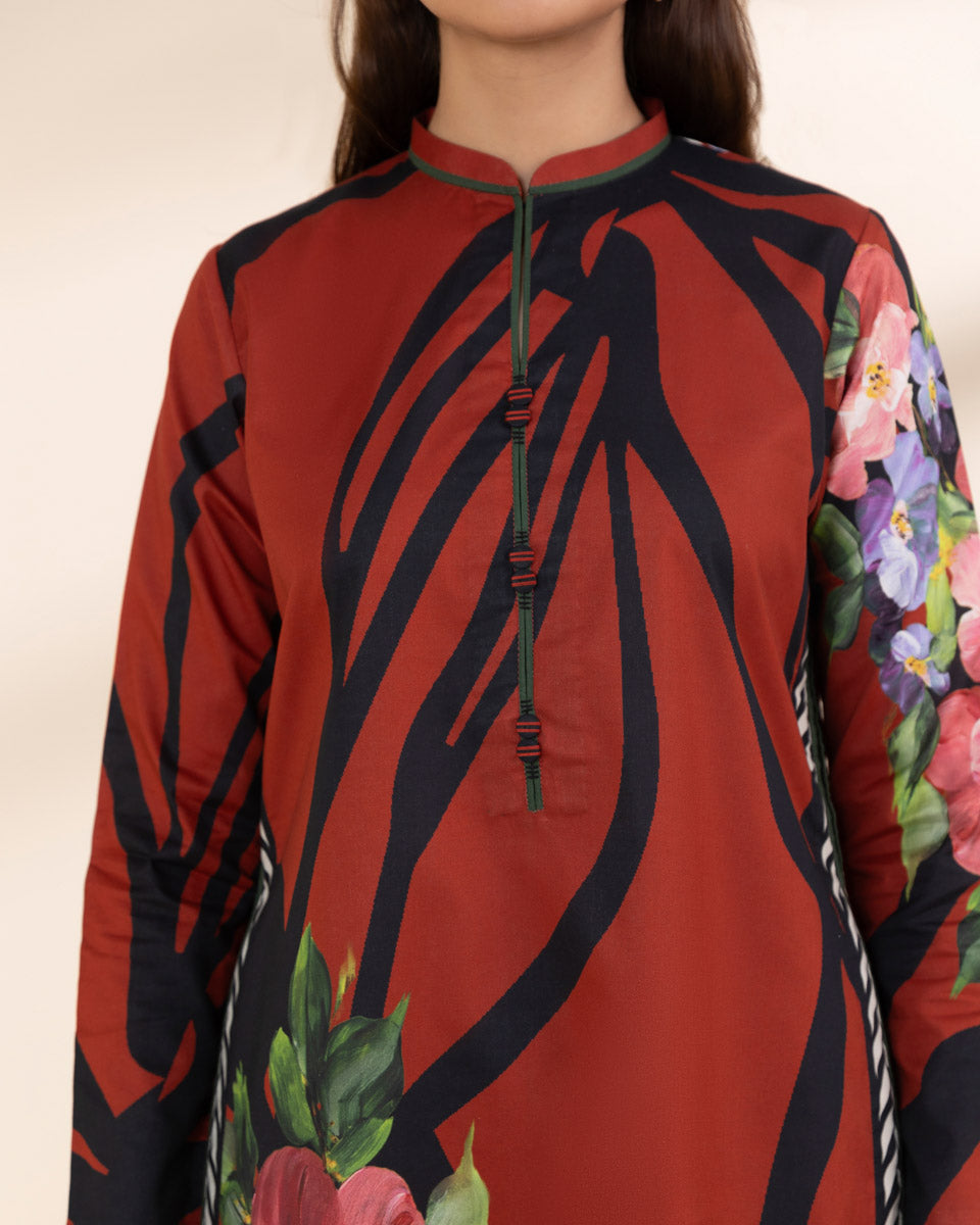 Unstitched Women's Red Lawn Shirt 
