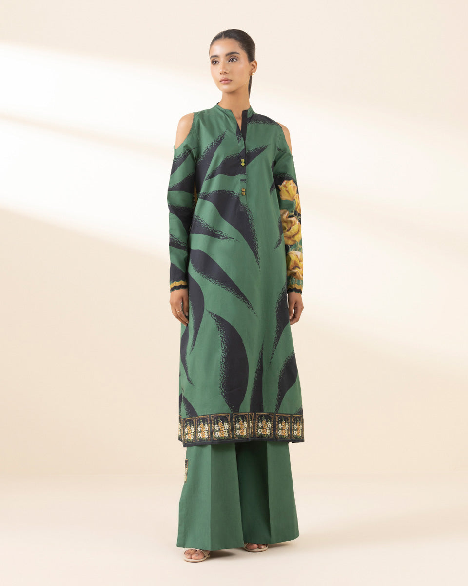 Unstitched Women's Green Lawn Shirt 