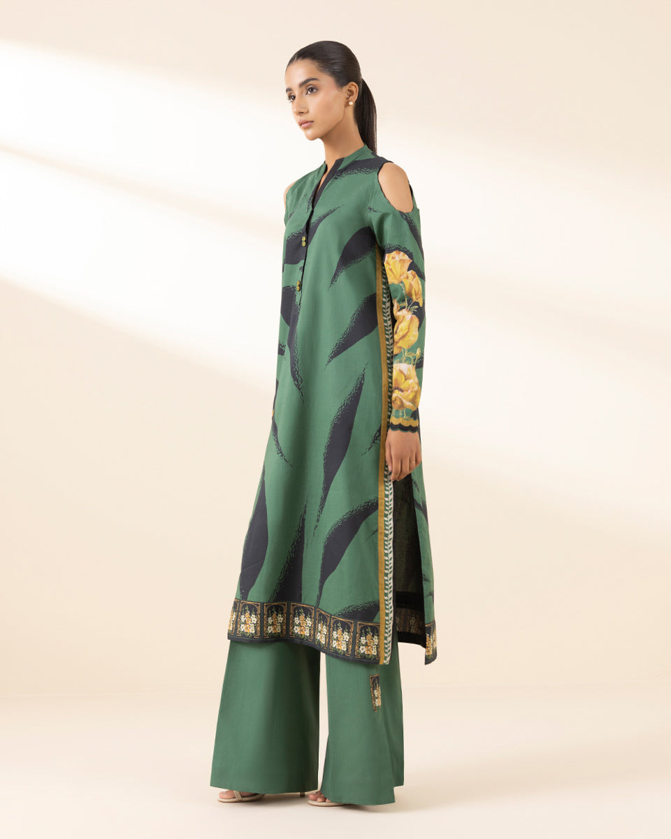 Unstitched Women's Green Lawn Shirt 