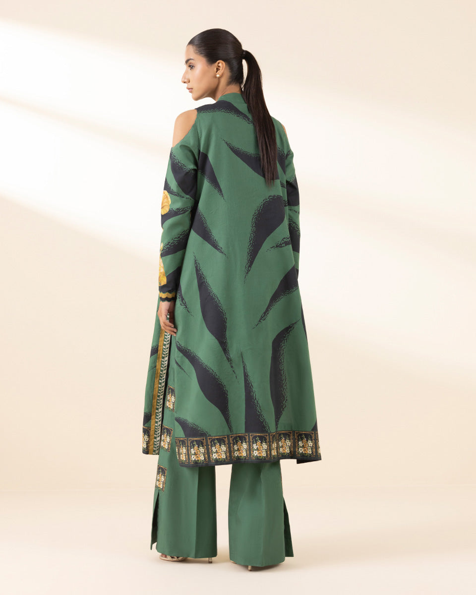 Unstitched Women's Green Lawn Shirt 