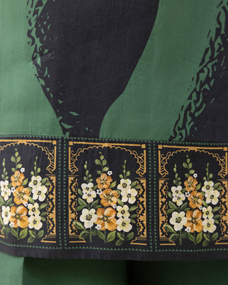 Unstitched Women's Green Lawn Shirt 