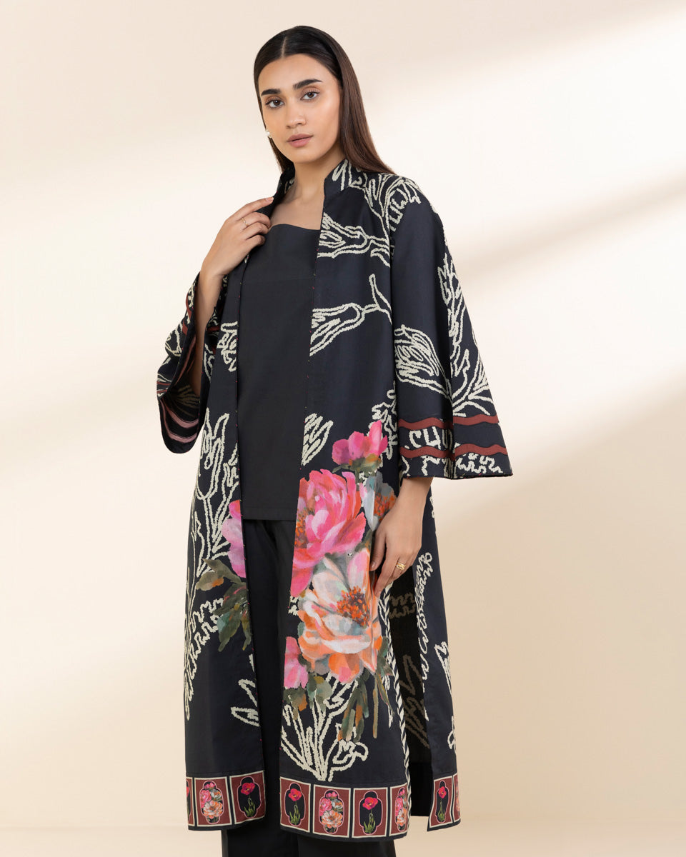 Unstitched Women's Black Lawn Shirt 