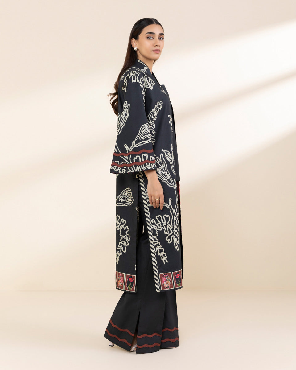 Unstitched Women's Black Lawn Shirt 