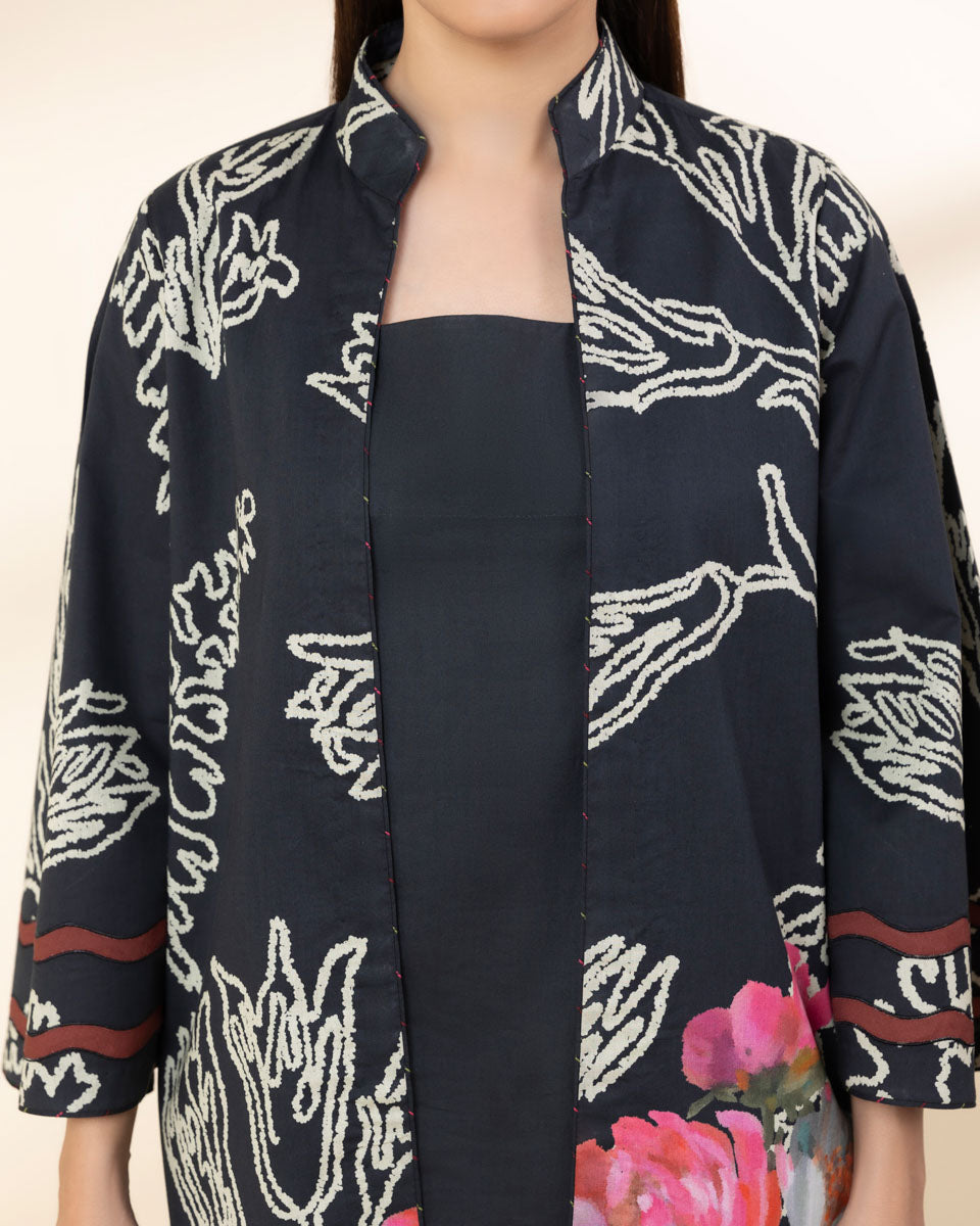 Unstitched Women's Black Lawn Shirt 