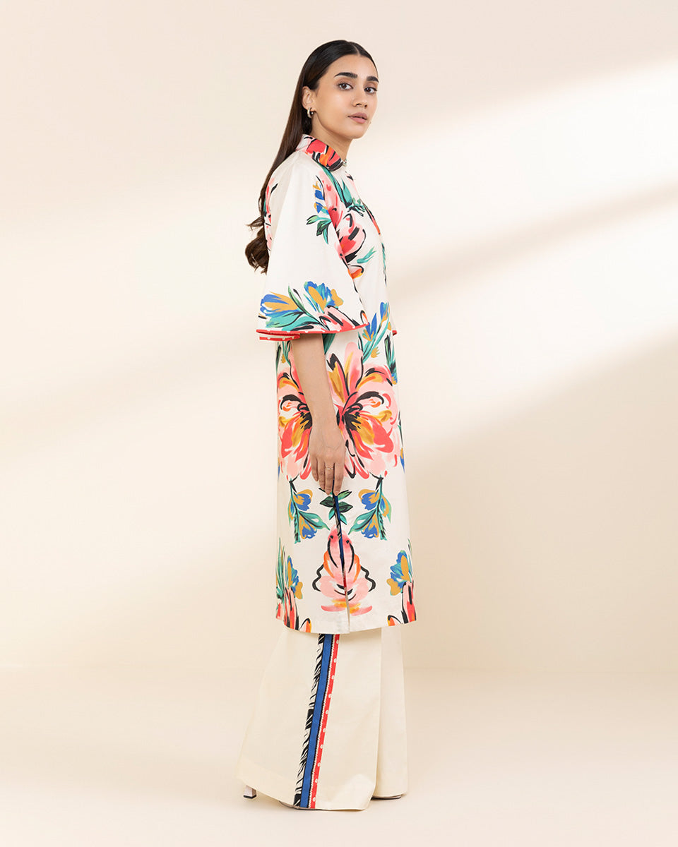 Unstitched Women's Off White Lawn Shirt 