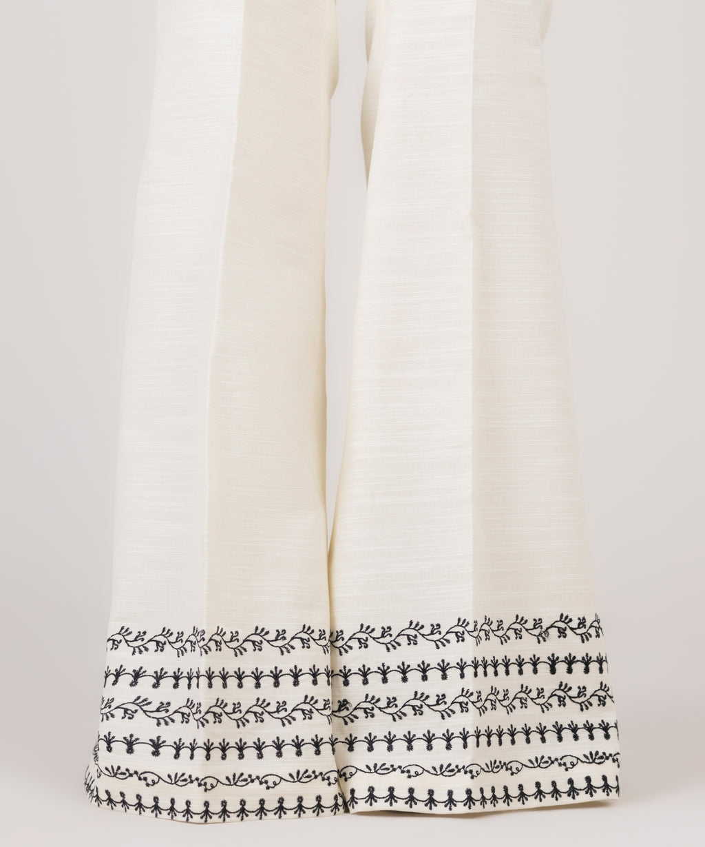 Embroidered Khaddar Trousers