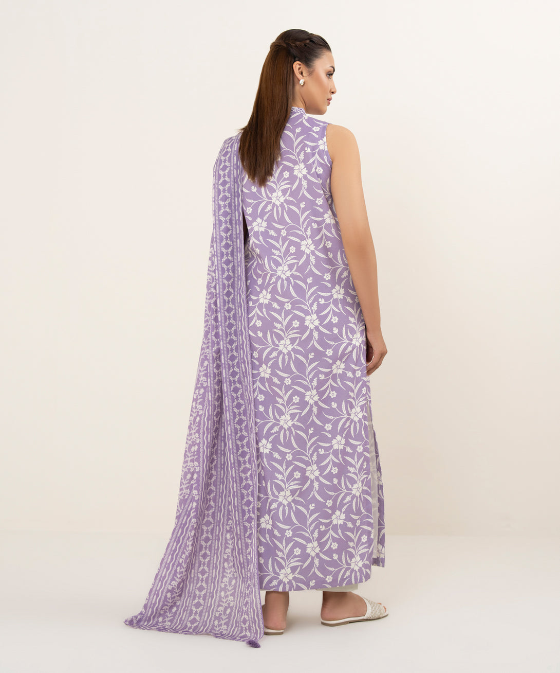 Women's Unstitched Lawn Printed Multi 2 Piece Suit