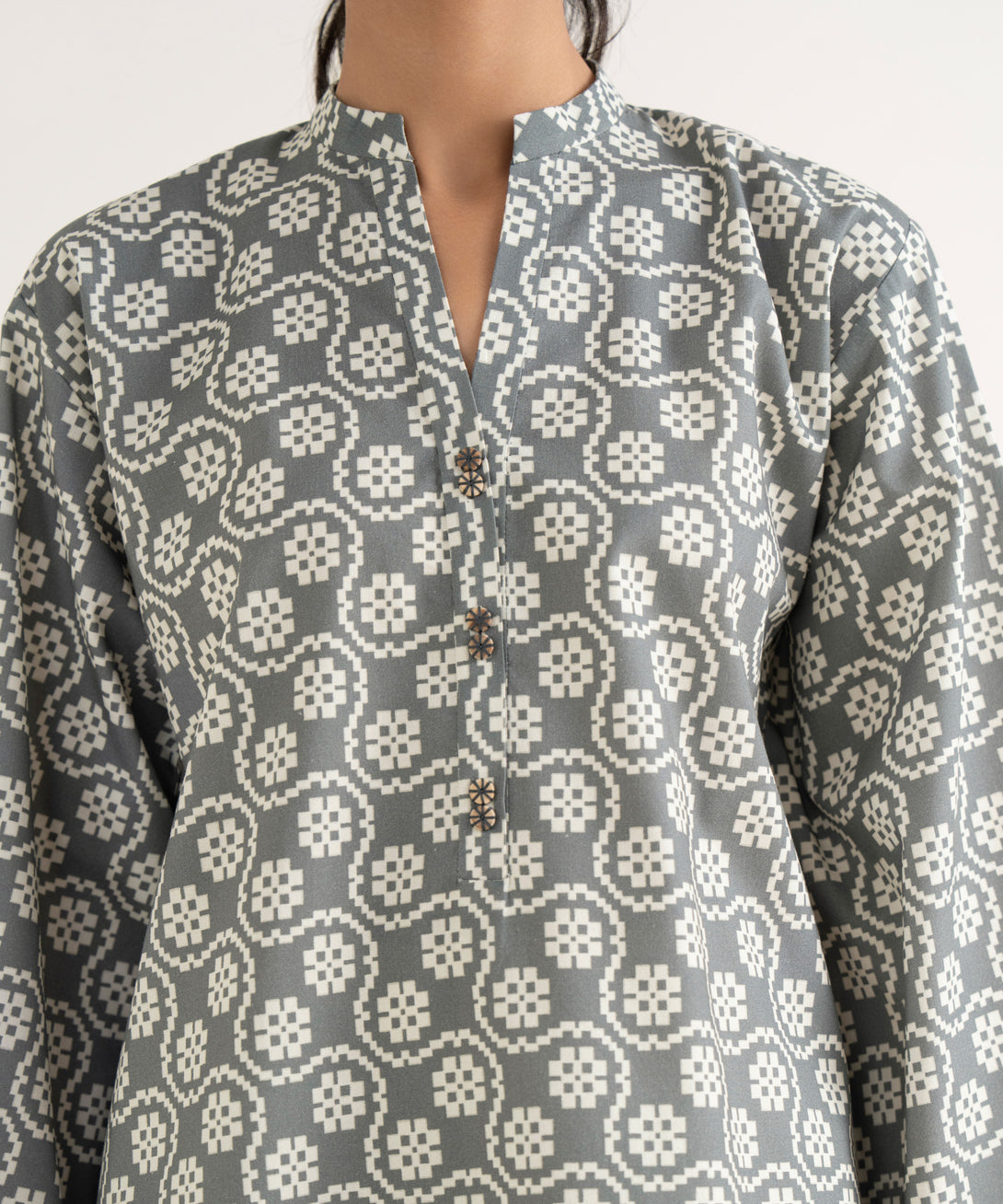 Women's Unstitched Cotton Printed Multi Two Piece Suit