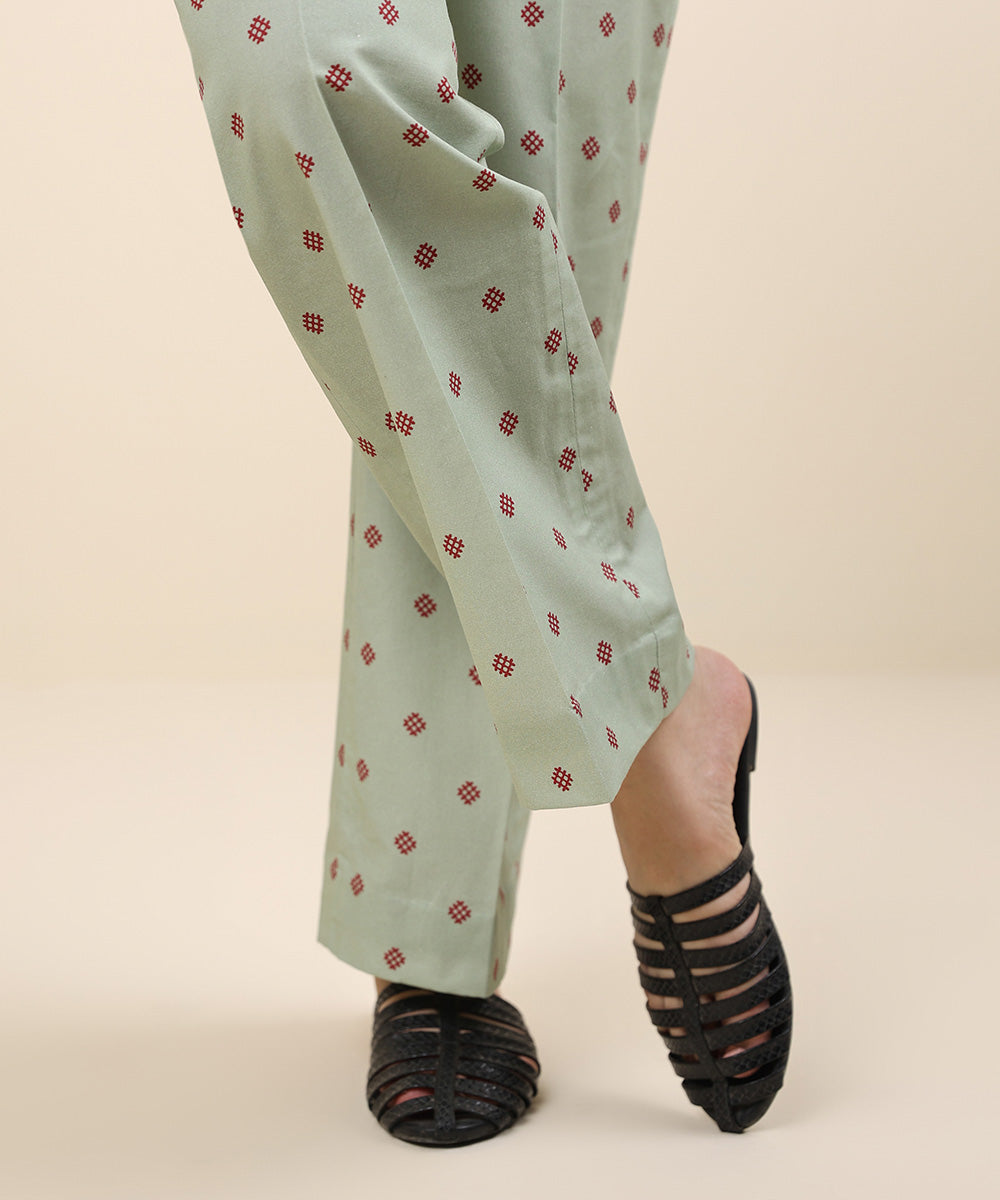 Printed Khaddar Trousers