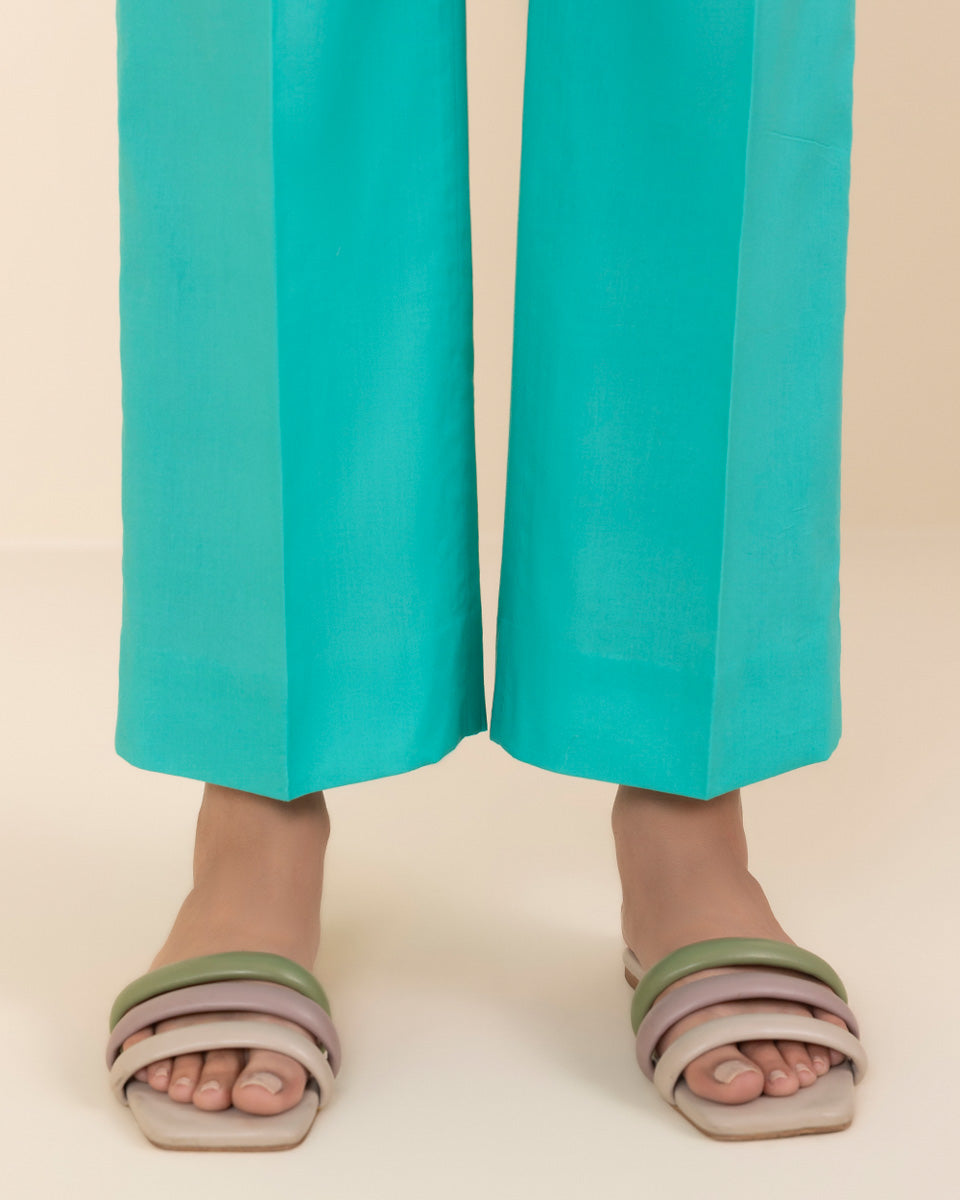 Unstitched Women's Green Lawn 3 Piece Suit