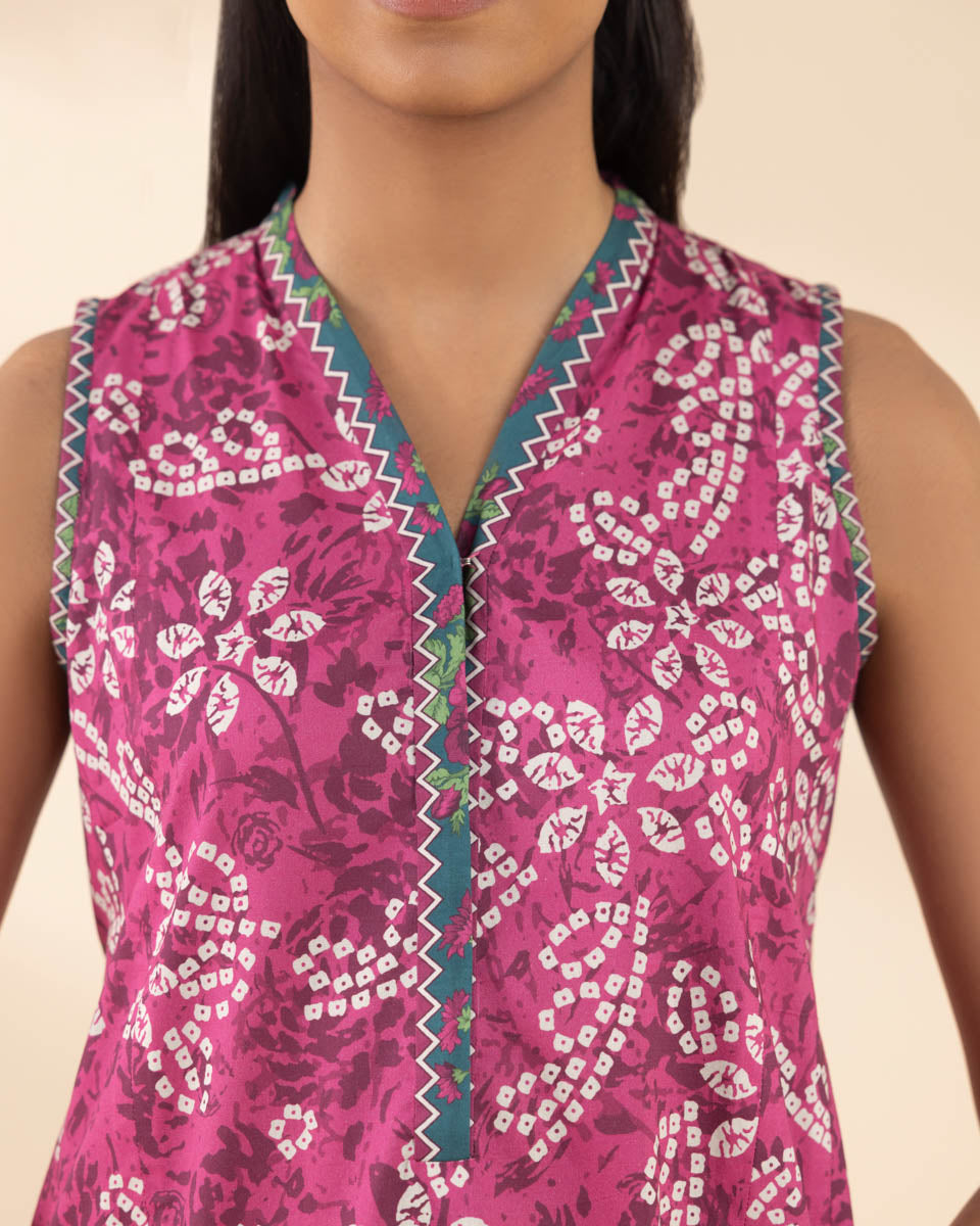 Unstitched Women's Pink Lawn Printed Shirt Dupatta