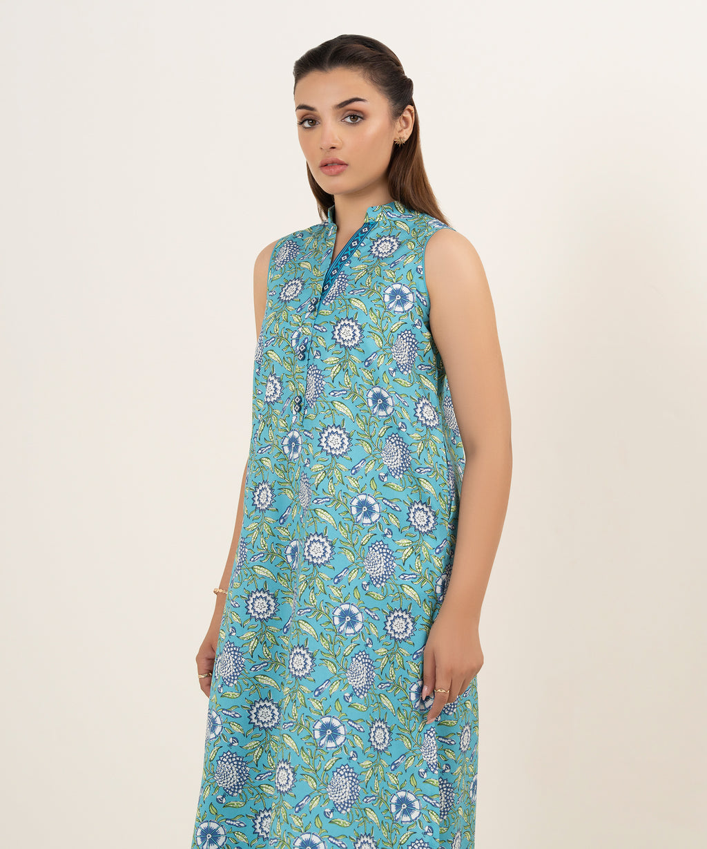 Women's Unstitched Lawn Printed Multi 2 Piece Suit