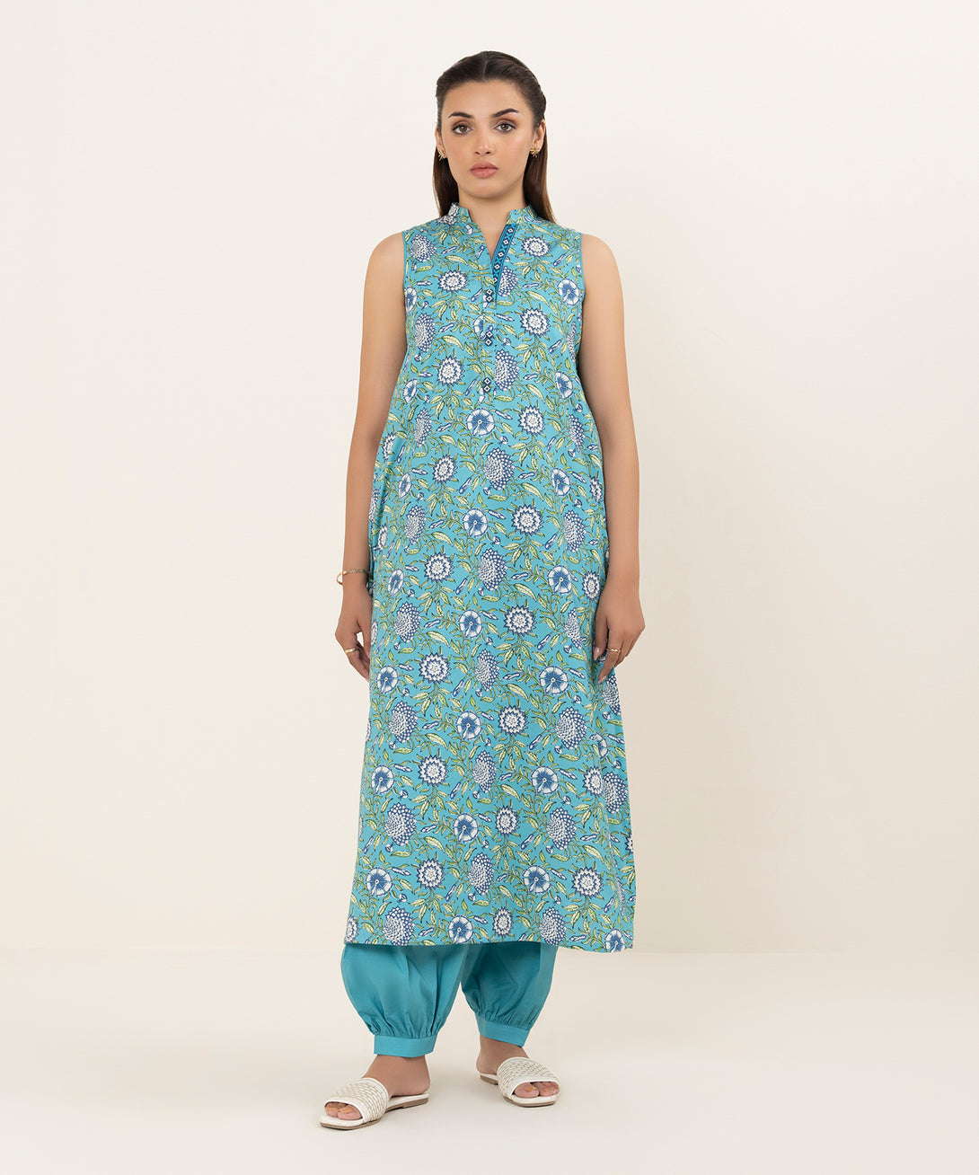 Women's Unstitched Lawn Printed Multi 2 Piece Suit