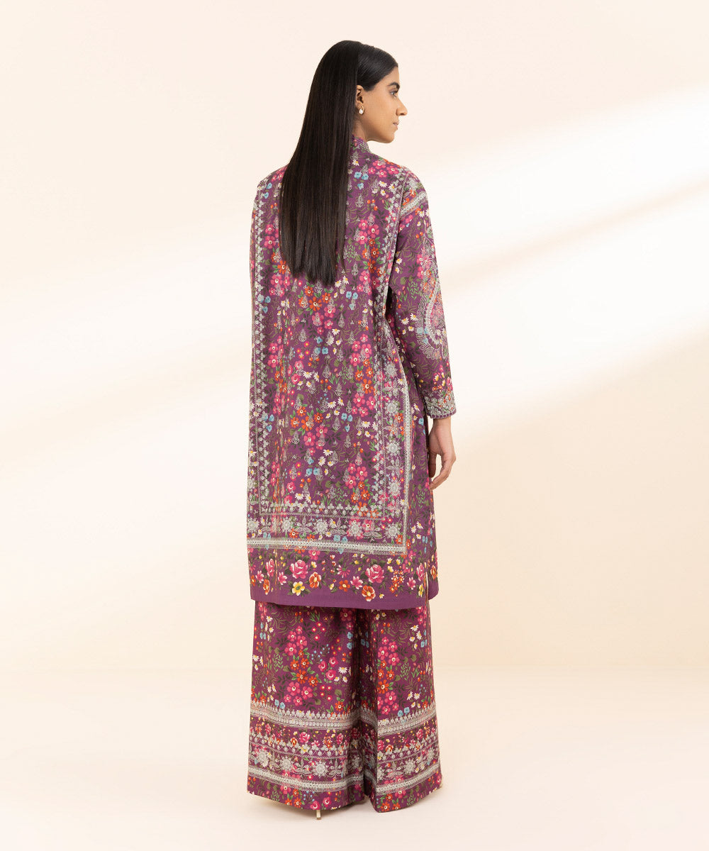 Unstitched Women's Printed Lawn Multi Two Piece Suit 